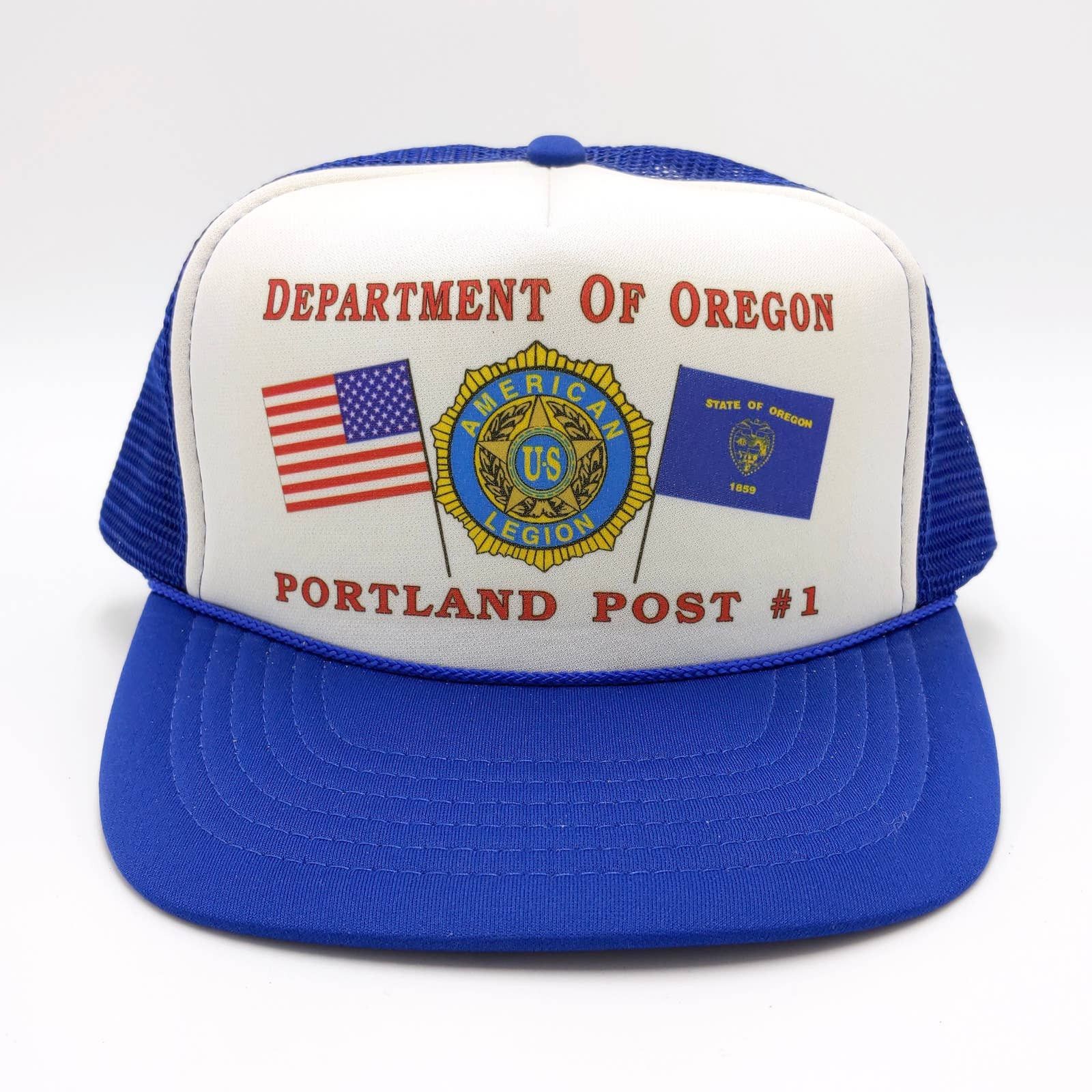 Vintage Vintage Dept of Oregon Portland Post Snapback Trucker Hat Size ONE SIZE - 1 Thumbnail