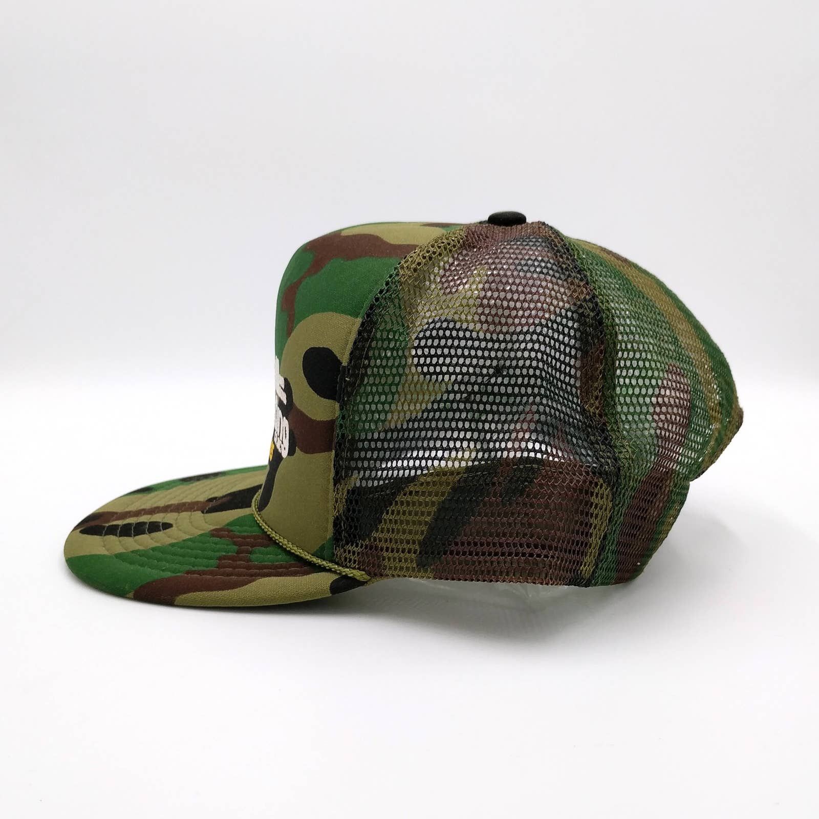 Vintage Vintage Powell&Sons Trucking Camo Snapback Trucker Mesh Hat Size ONE SIZE - 5 Thumbnail