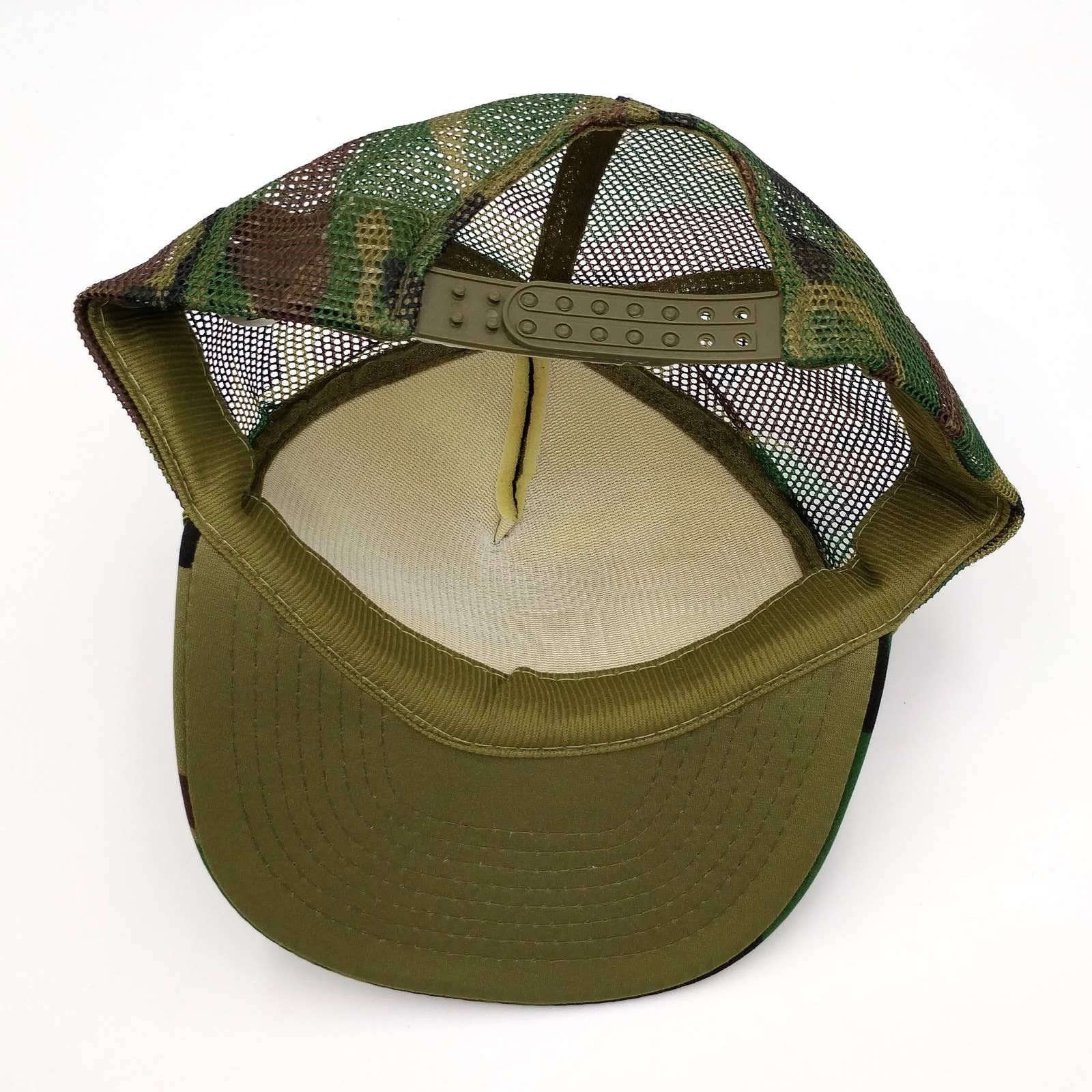 Vintage Vintage Powell&Sons Trucking Camo Snapback Trucker Mesh Hat Size ONE SIZE - 8 Thumbnail