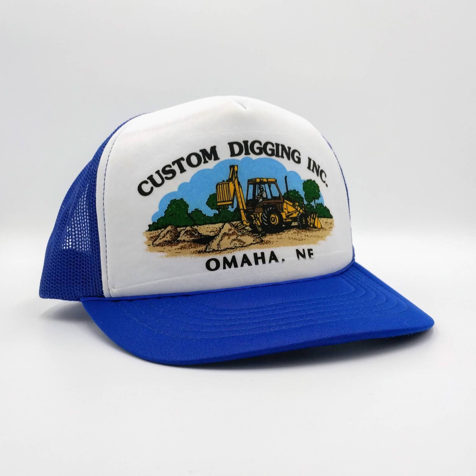 Vintage Vintage Custom Digging Snapback Trucker Mesh Hat Industrial Size ONE SIZE - 1 Thumbnail