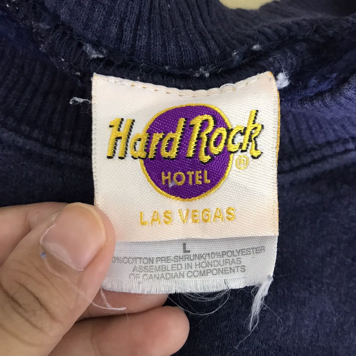 Hard Rock Cafe Vintage HARD ROCK HOTEL Las Vegas Embroidered BlueSweatshirt Size US L / EU 52-54 / 3 - 4 Thumbnail