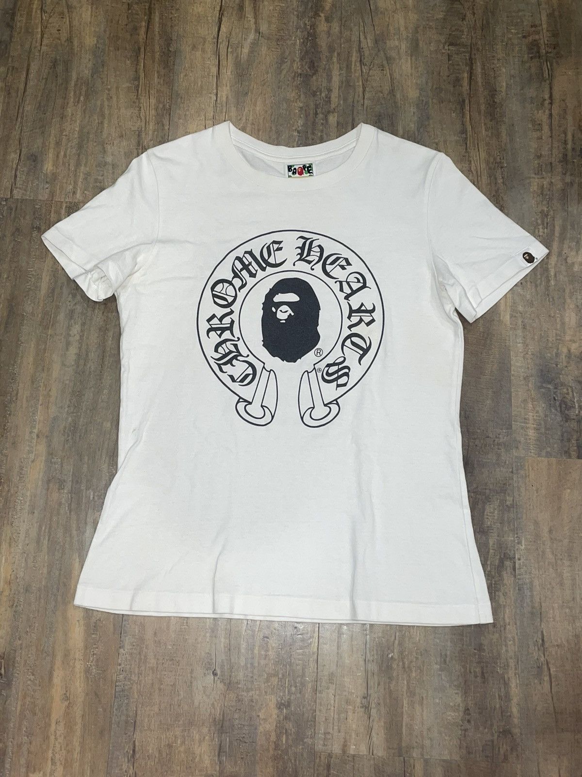 image of Bape Baby Milo Cross Tee in White, Women's (Size Small)