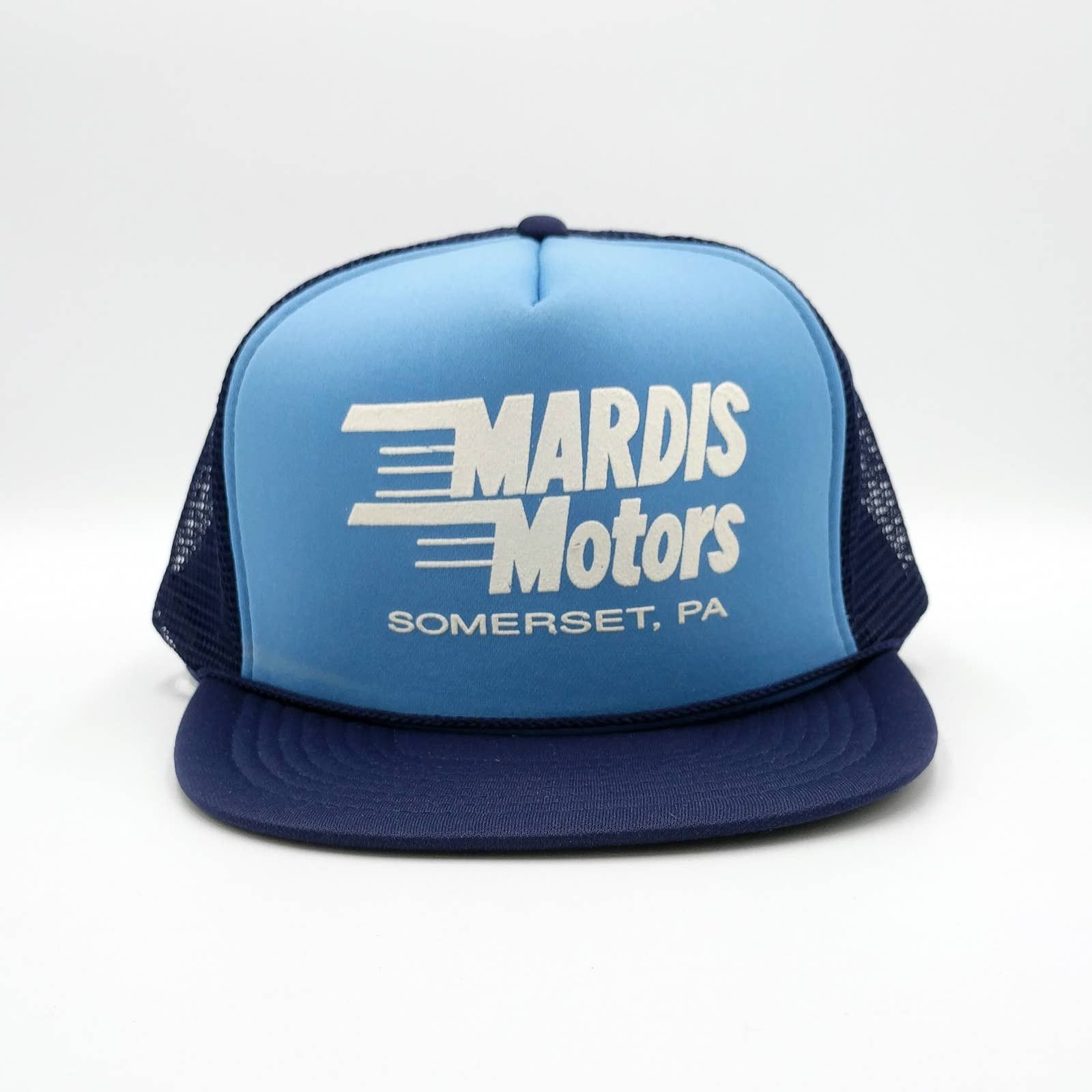 Vintage Vintage Ford Mardis Motors Snapback Trucker Mesh Hat Cars Size ONE SIZE - 2 Thumbnail