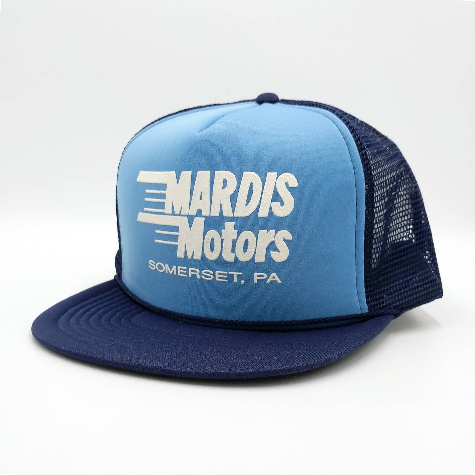 Vintage Vintage Ford Mardis Motors Snapback Trucker Mesh Hat Cars Size ONE SIZE - 3 Thumbnail