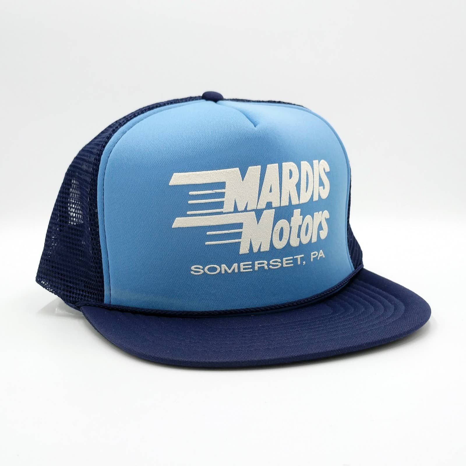 Vintage Vintage Ford Mardis Motors Snapback Trucker Mesh Hat Cars Size ONE SIZE - 1 Thumbnail