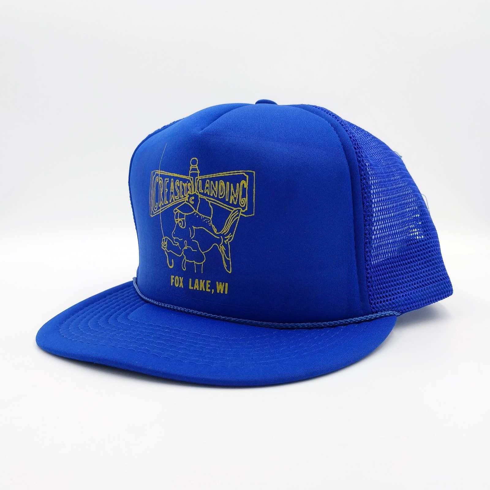 Vintage Vintage Creasey's Landing Fox Lake Wisconsin Trucker Hat 90s Size ONE SIZE - 3 Thumbnail