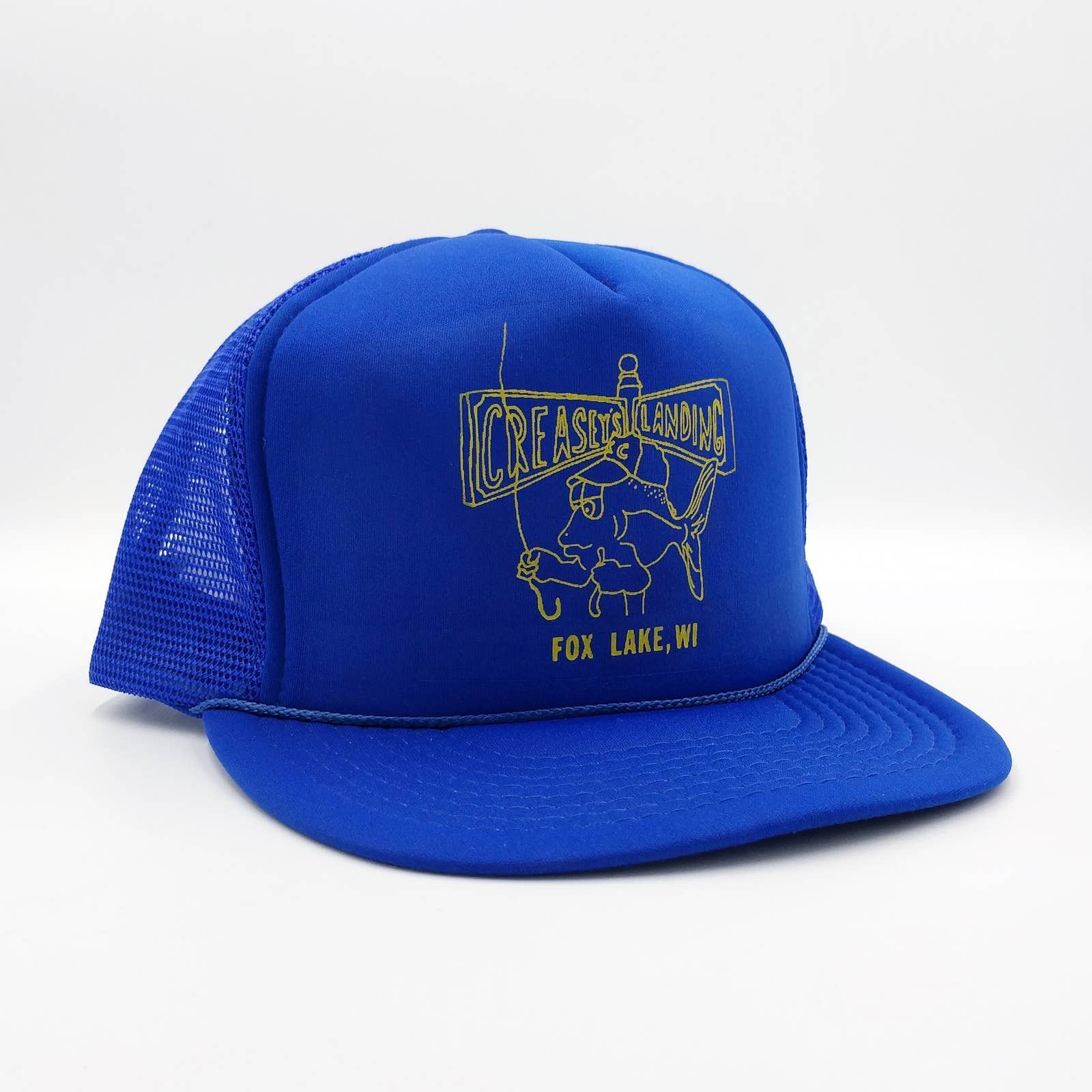 Vintage Vintage Creasey's Landing Fox Lake Wisconsin Trucker Hat 90s Size ONE SIZE - 1 Thumbnail