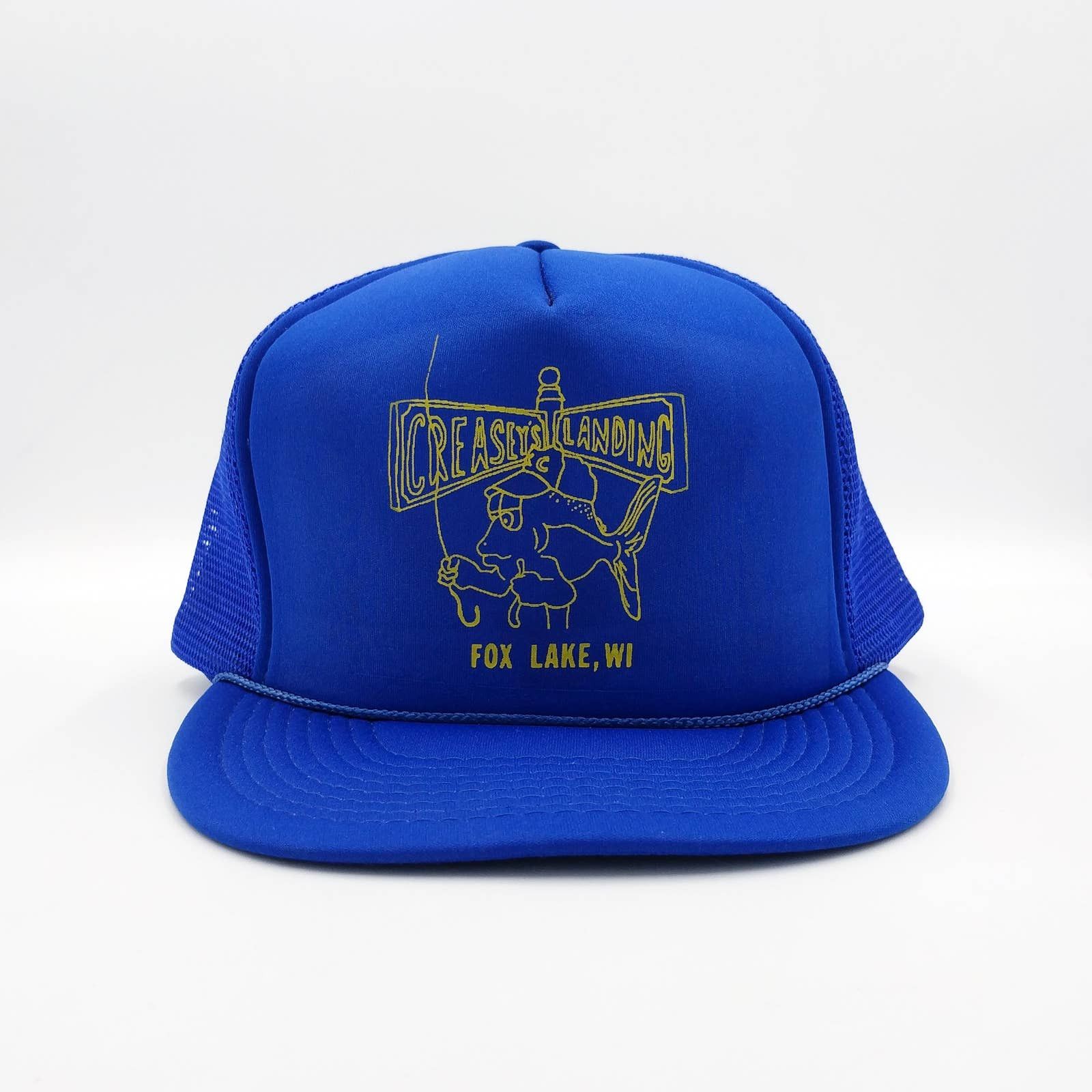 Vintage Vintage Creasey's Landing Fox Lake Wisconsin Trucker Hat 90s Size ONE SIZE - 2 Thumbnail