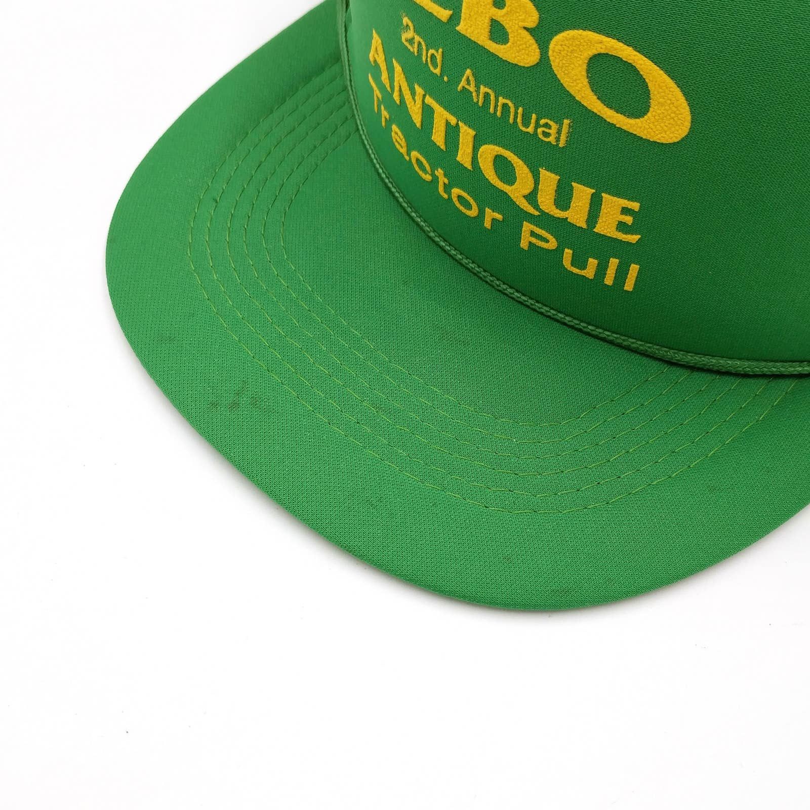 Vintage Vintage Lebo 2nd Annual Antique Tractor Pull Trucker Hat 80s Size ONE SIZE - 5 Thumbnail