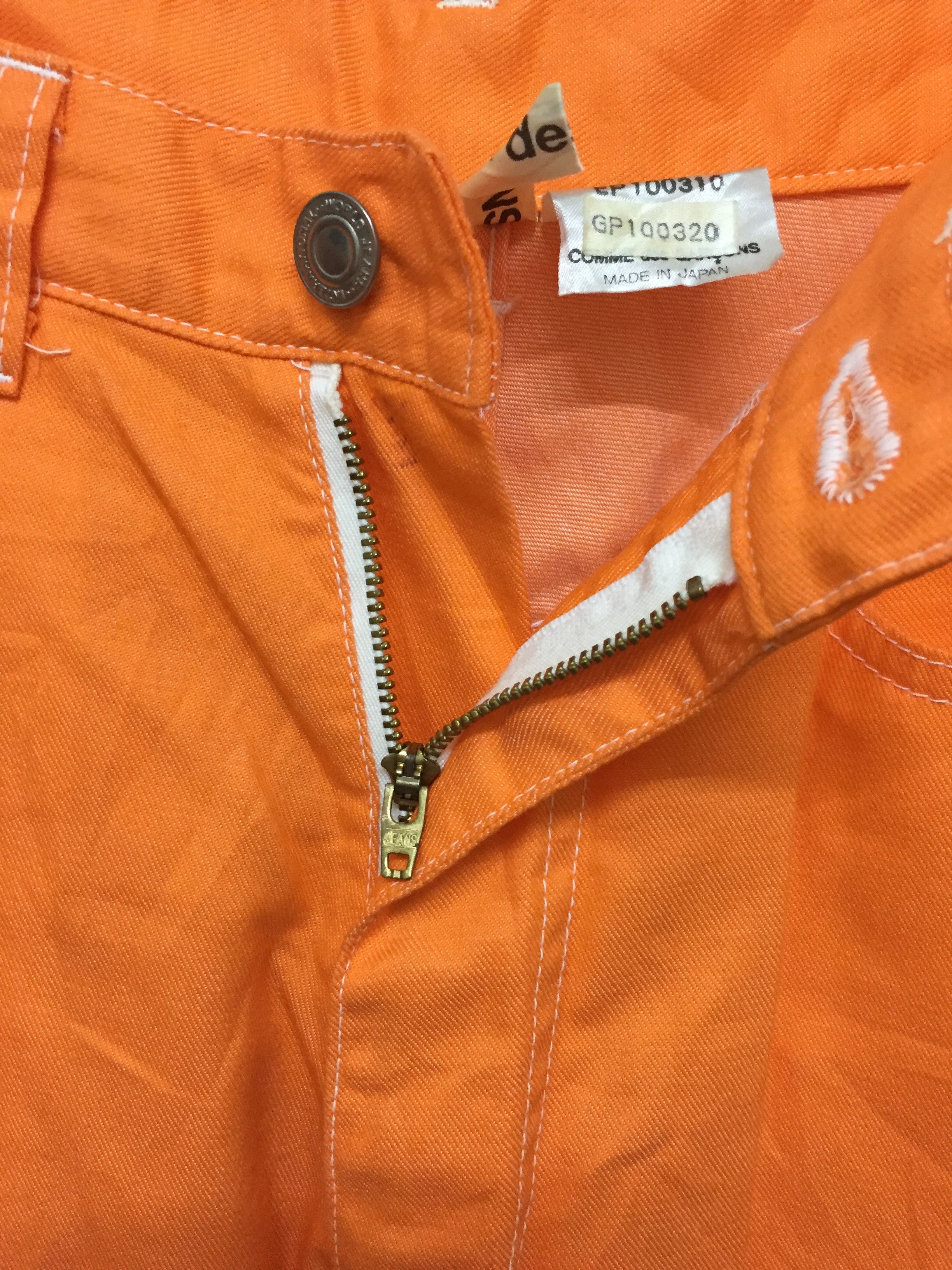 Comme des Garcons Unreleased 80's CDG Orange Sample contrast stitching pants Size 28" / US 6 / IT 42 - 4 Thumbnail