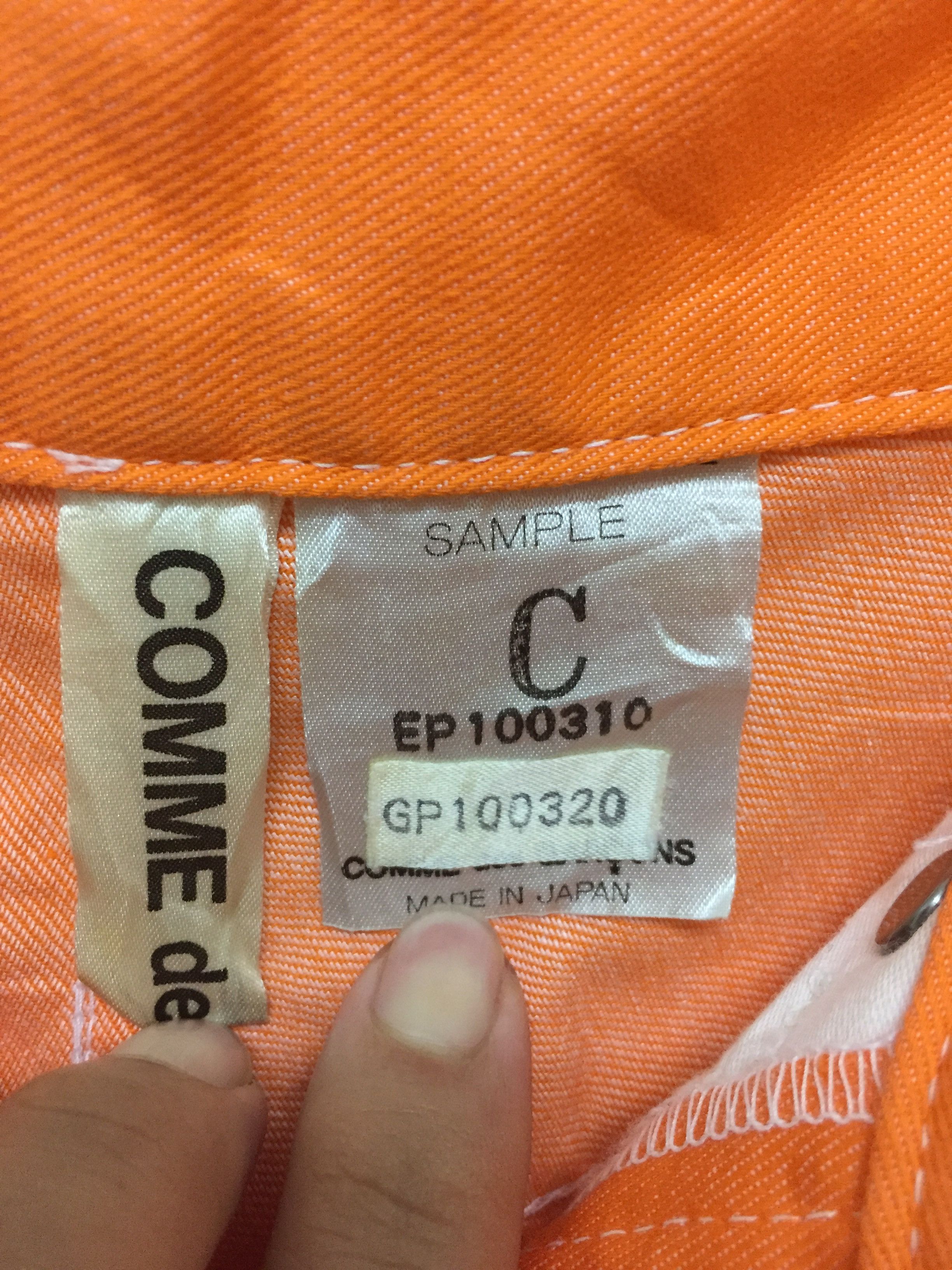 Comme des Garcons Unreleased 80's CDG Orange Sample contrast stitching pants Size 28" / US 6 / IT 42 - 8 Thumbnail