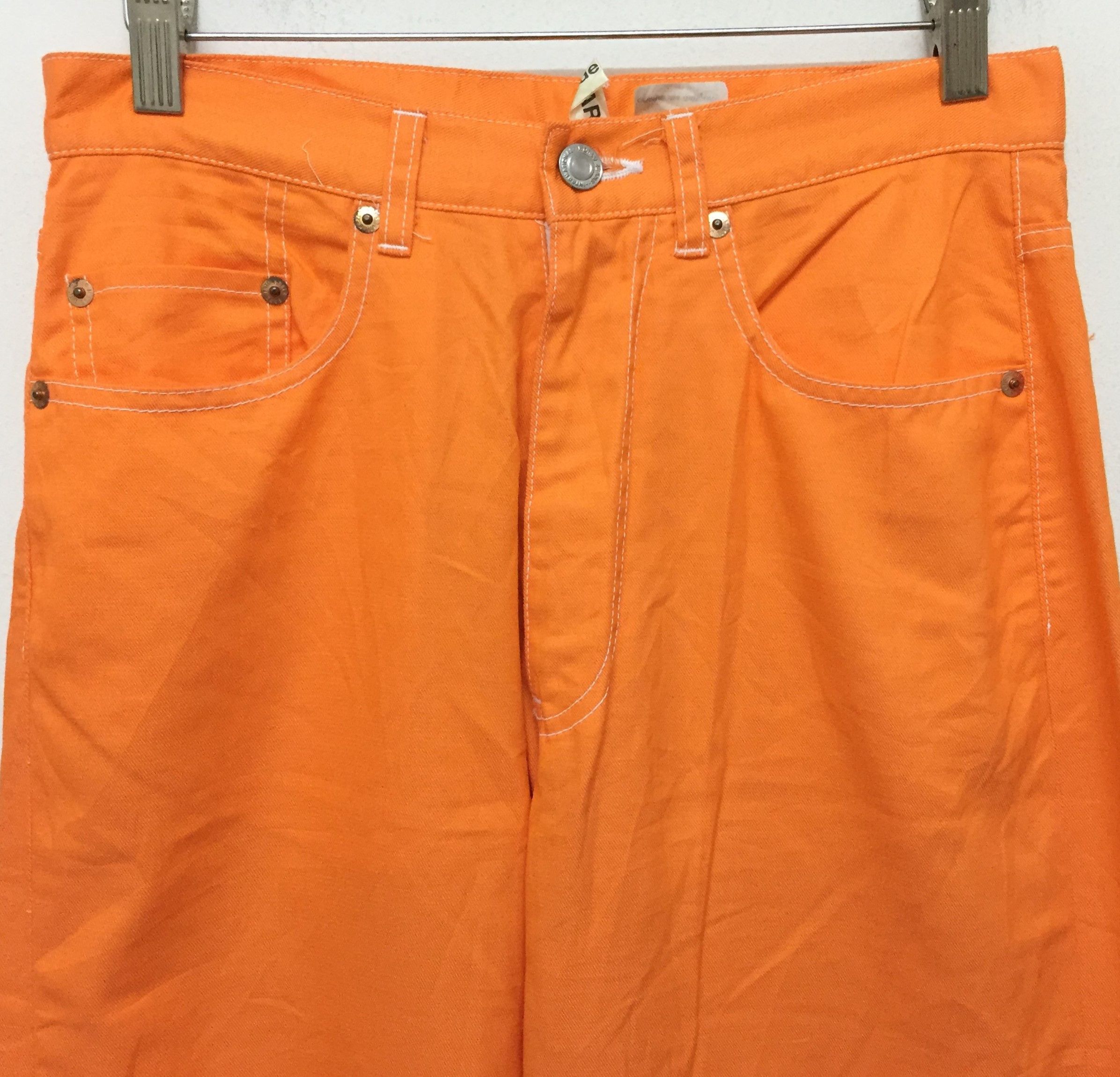 Comme des Garcons Unreleased 80's CDG Orange Sample contrast stitching pants Size 28" / US 6 / IT 42 - 3 Thumbnail