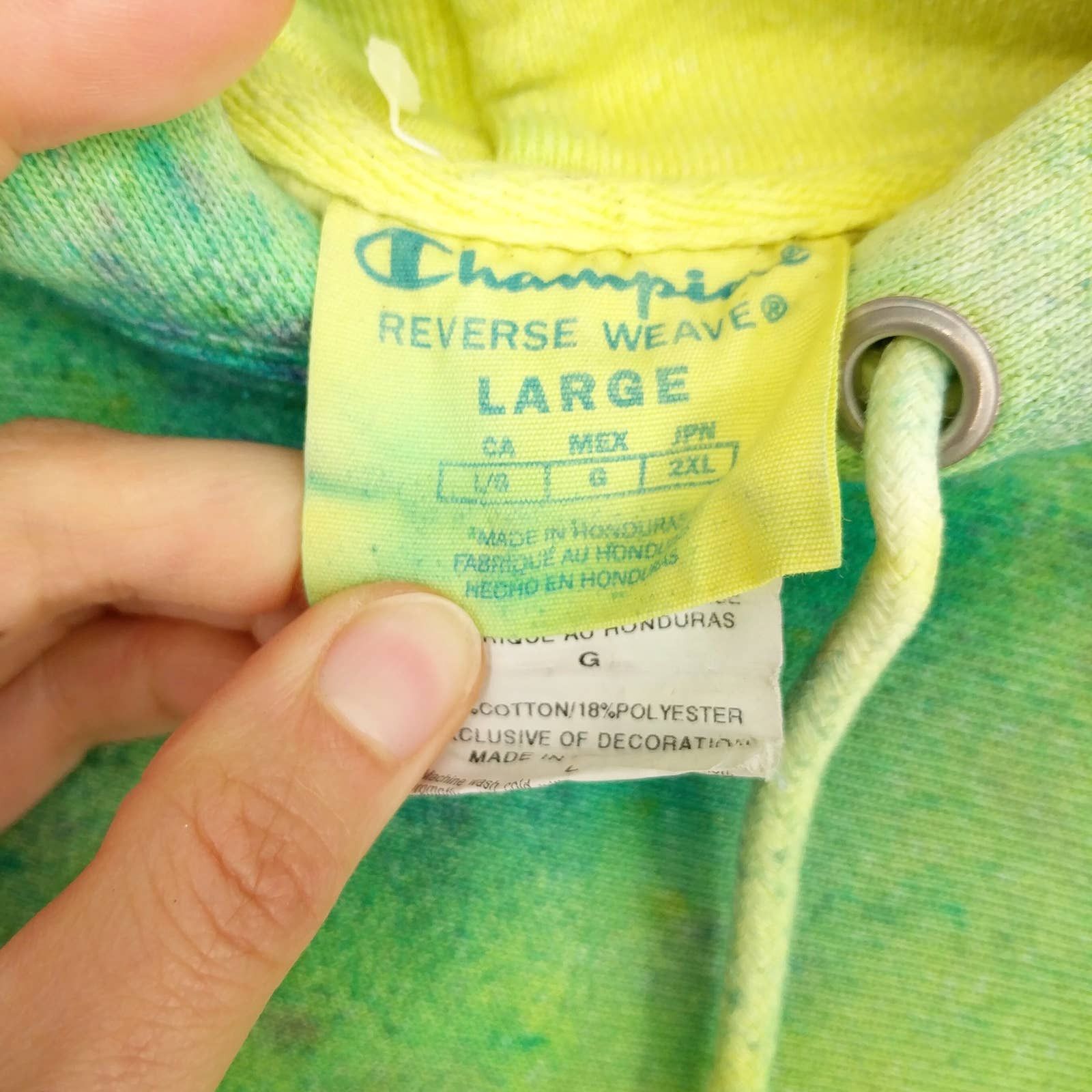 Champion × Vintage Champion Custom Radioactive Reverse Weave Hoodie Sweatshirt Size US L / EU 52-54 / 3 - 10 Thumbnail