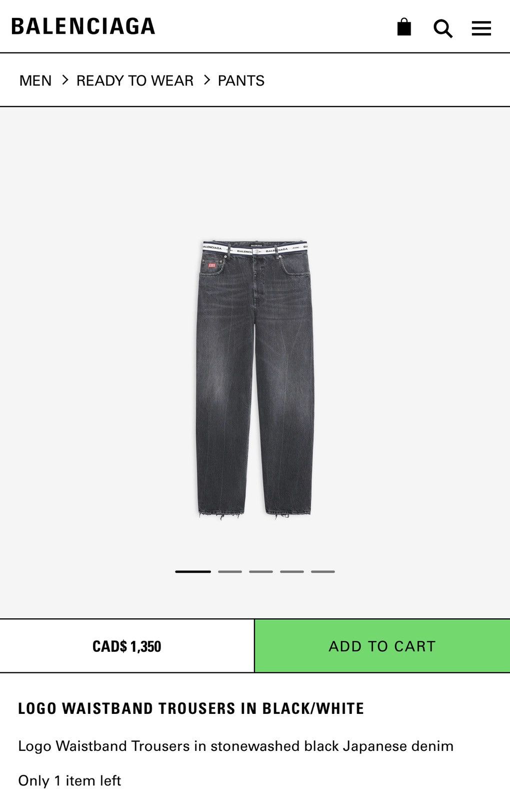 Balenciaga Balenciaga Logo Waistband Trousers Size US 32 / EU 48 - 7 Thumbnail
