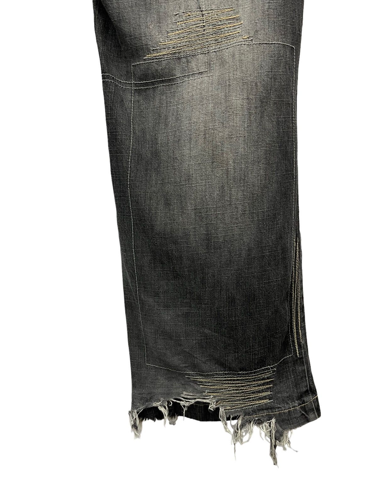 Phat Farm 🔥FYE🔥Vintage PHAT FARM Hip-Hop Baggy Thrashed Leg Denim Size US 35 - 12 Thumbnail