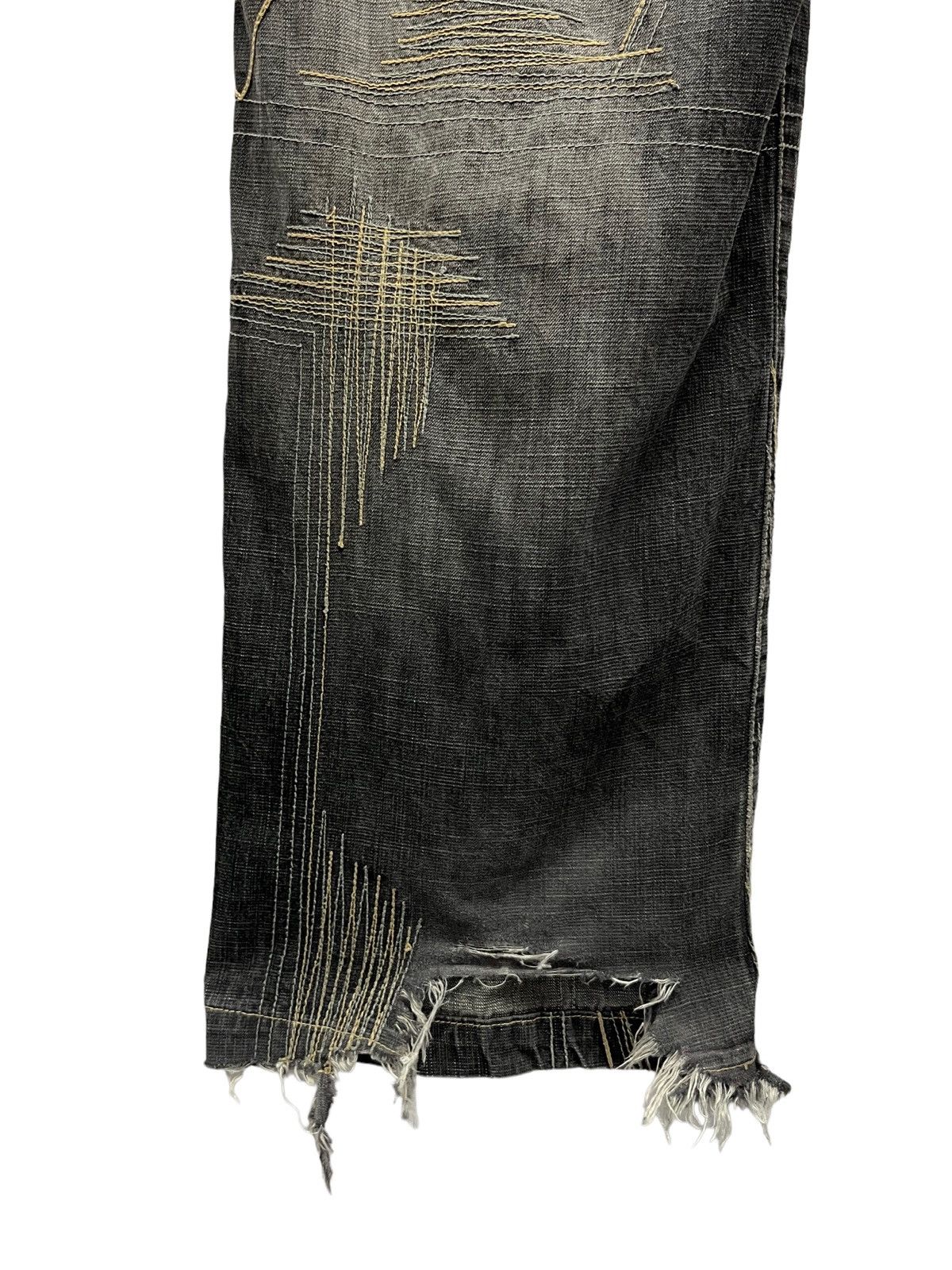 Phat Farm 🔥FYE🔥Vintage PHAT FARM Hip-Hop Baggy Thrashed Leg Denim Size US 35 - 13 Thumbnail