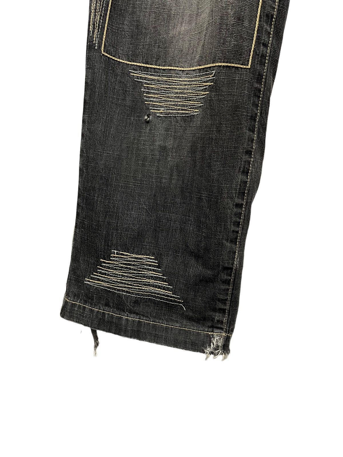 Phat Farm 🔥FYE🔥Vintage PHAT FARM Hip-Hop Baggy Thrashed Leg Denim Size US 35 - 7 Thumbnail