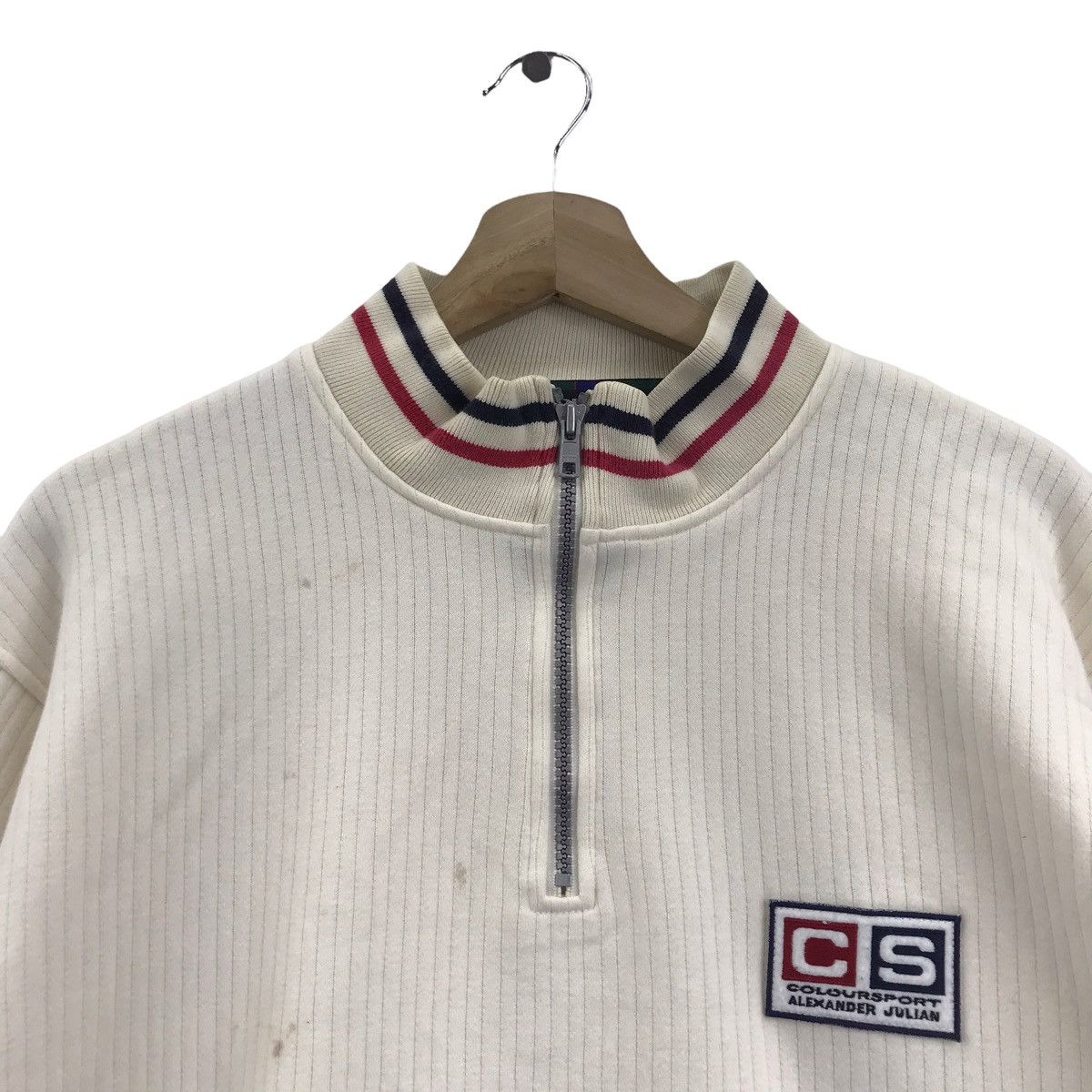 Vintage COLOURSPORT By ALEXANDER JULIAN Half Zipper Sweatshirt Size US L / EU 52-54 / 3 - 2 Thumbnail