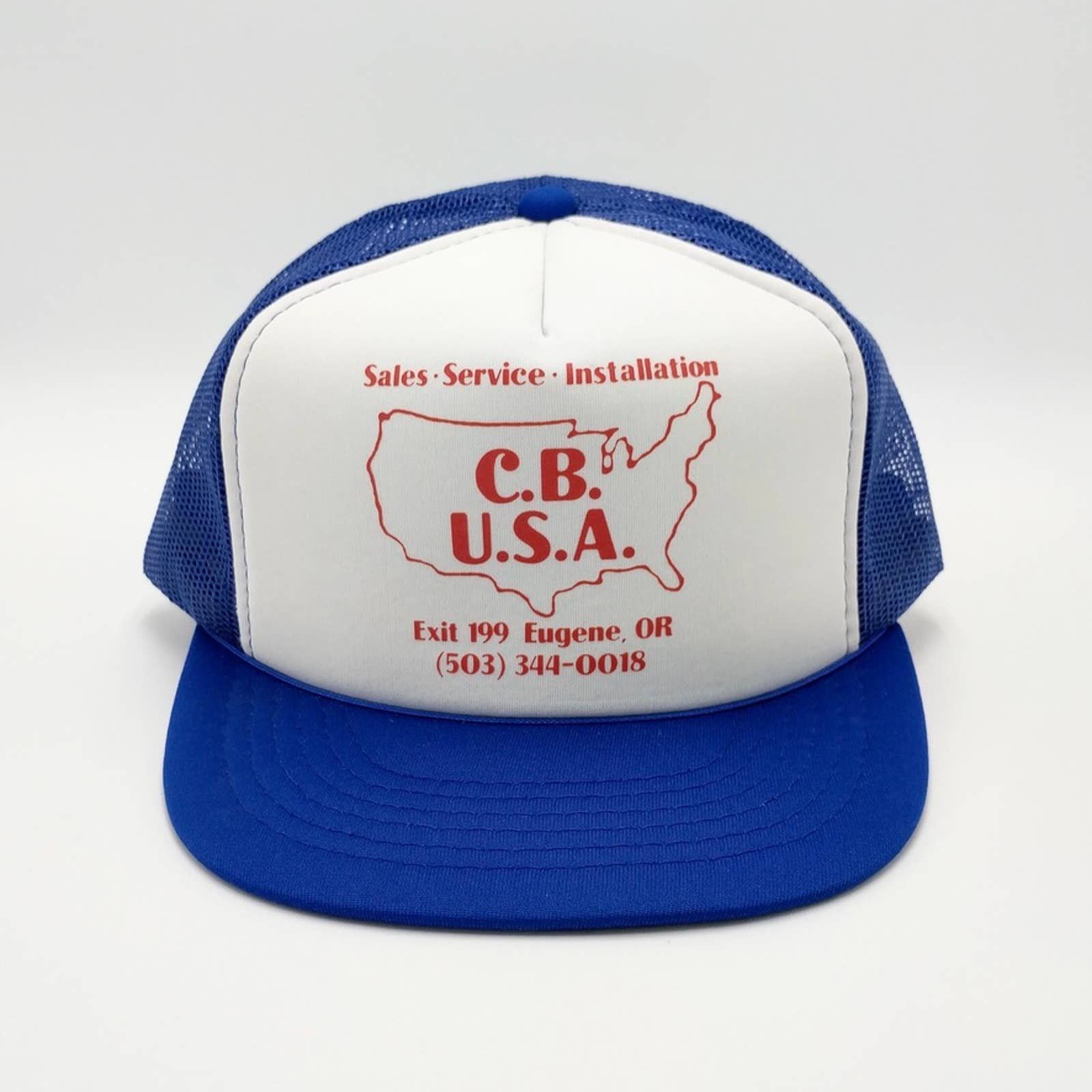 Vintage Vintage CBUSA Snapback Trucker Mesh Hat 80s Cap Industrial Size ONE SIZE - 1 Thumbnail