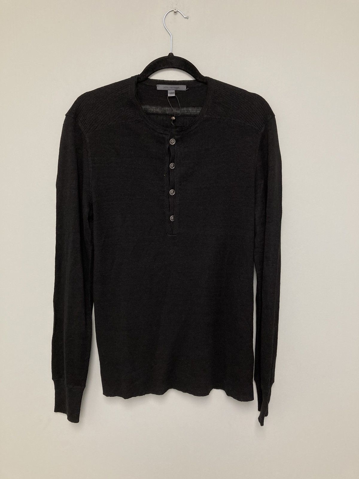 John Varvatos Linen Henley. Medium Size US M / EU 48-50 / 2 - 2 Thumbnail