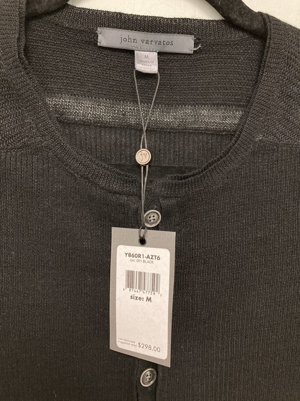 John Varvatos Linen Henley. Medium Size US M / EU 48-50 / 2 - 5 Thumbnail