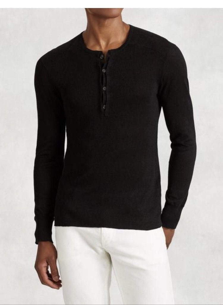 John Varvatos Linen Henley. Medium Size US M / EU 48-50 / 2 - 1 Thumbnail