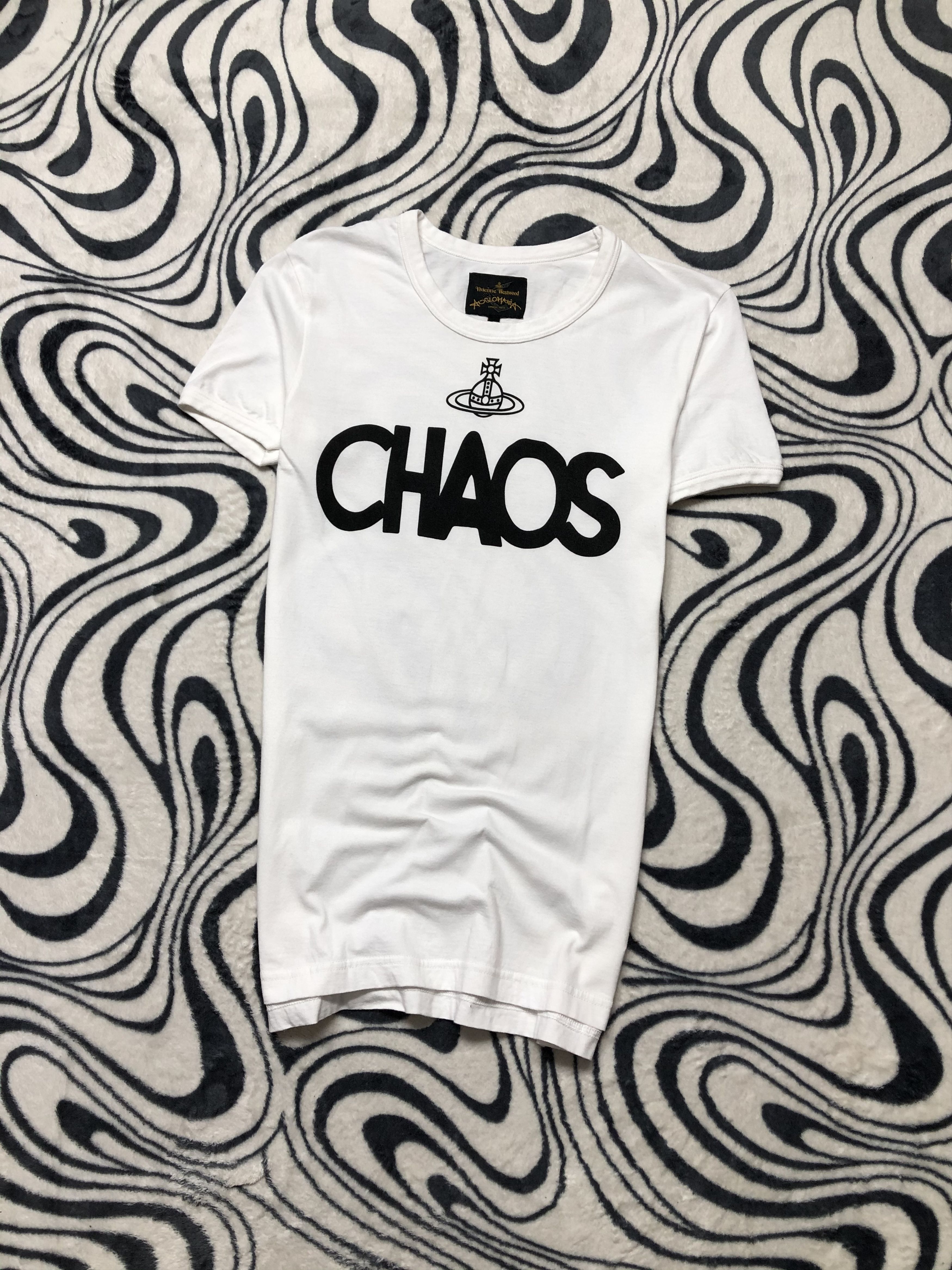 image of Vivienne Westwood Anglomania Chaos T-Shirt in White, Men's (Size XS)