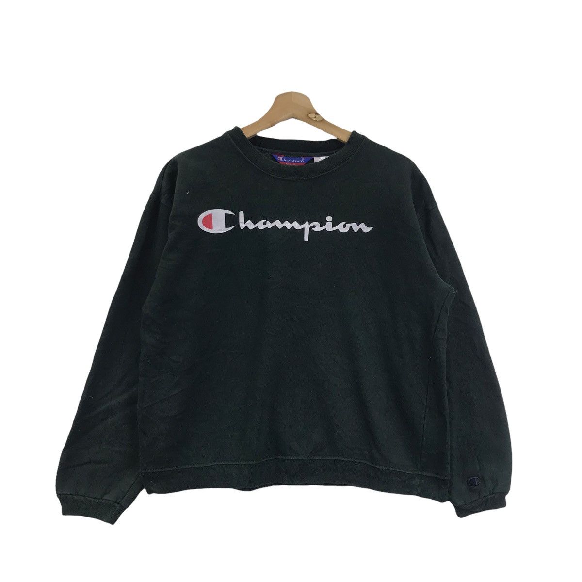 Champion Vintage CHAMPION SCRIPT USA Big Logo Sportswear Sweatshirt Size US XL / EU 56 / 4 - 1 Thumbnail