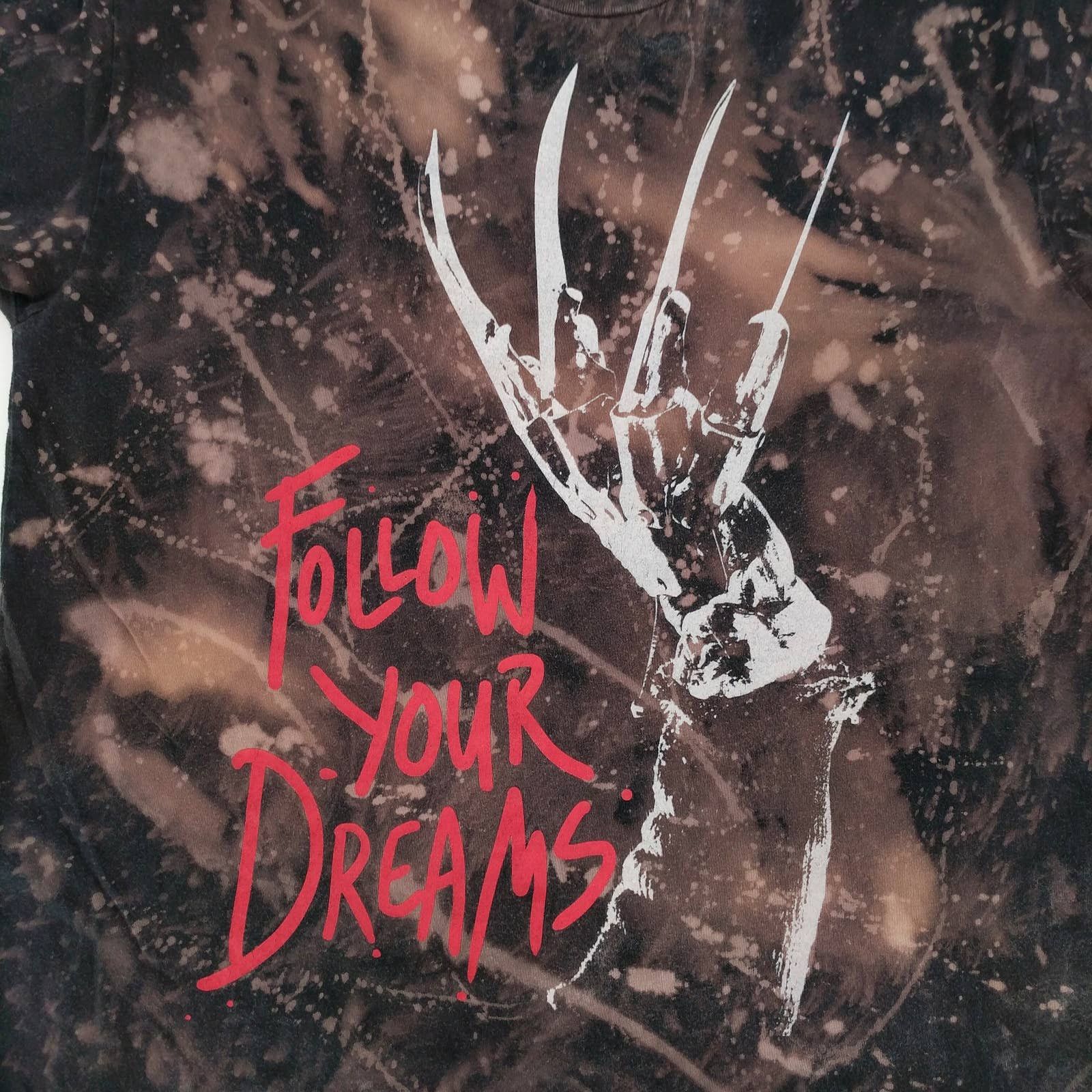 Other Freddy Krueger Follow Your Dreams Custom Acid Wash T-Shirt Size US M / EU 48-50 / 2 - 2 Thumbnail