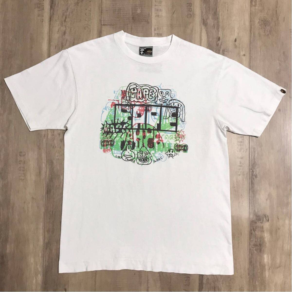 image of Bape X Gary Panter Art T-Shirt in White, Men's (Size Medium)