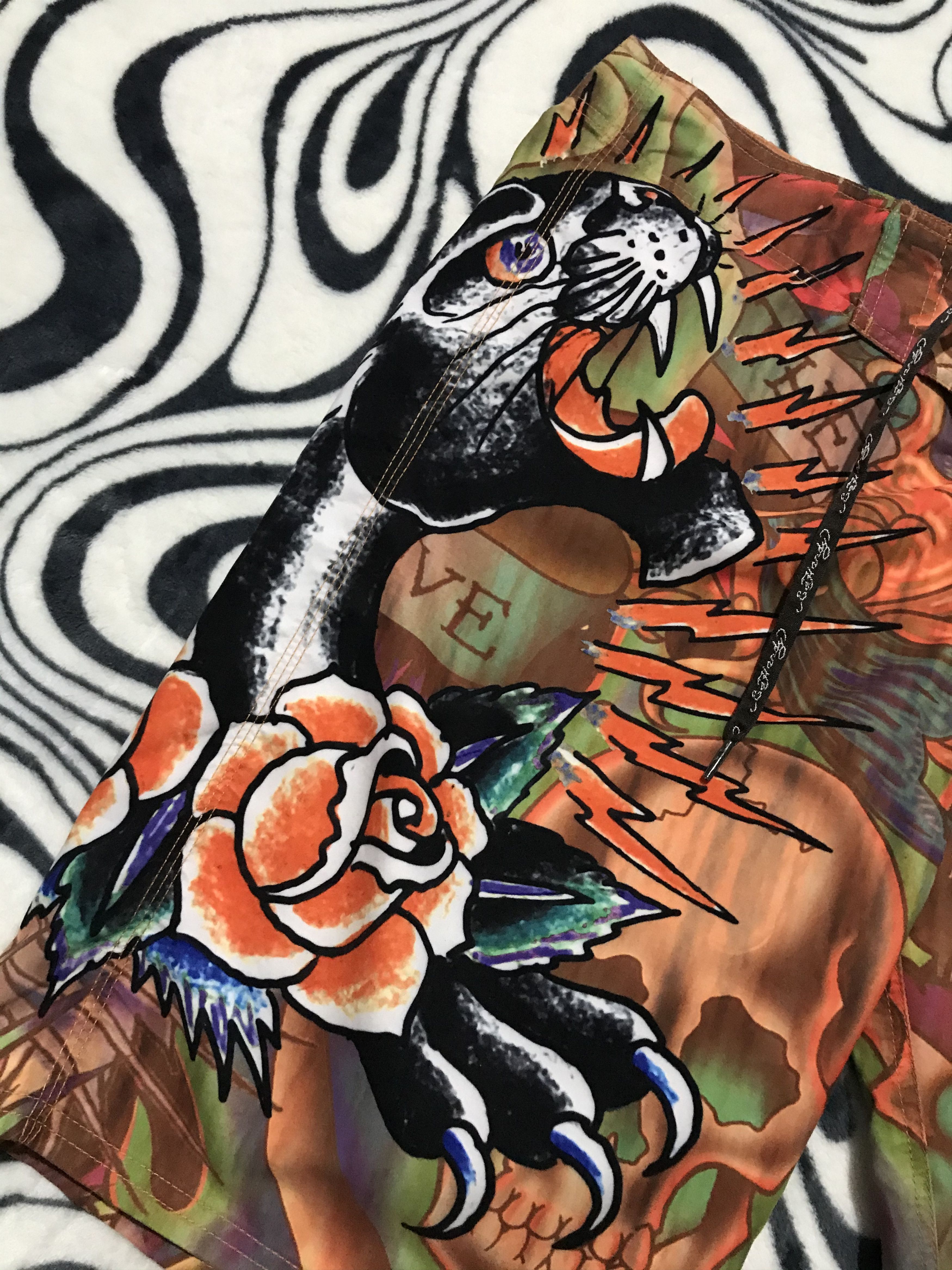 Christian Audigier × Ed Hardy ED HARDY BY CHRISTIAN AUDIGIER Swim Shorts Size US 32 / EU 48 - 3 Thumbnail