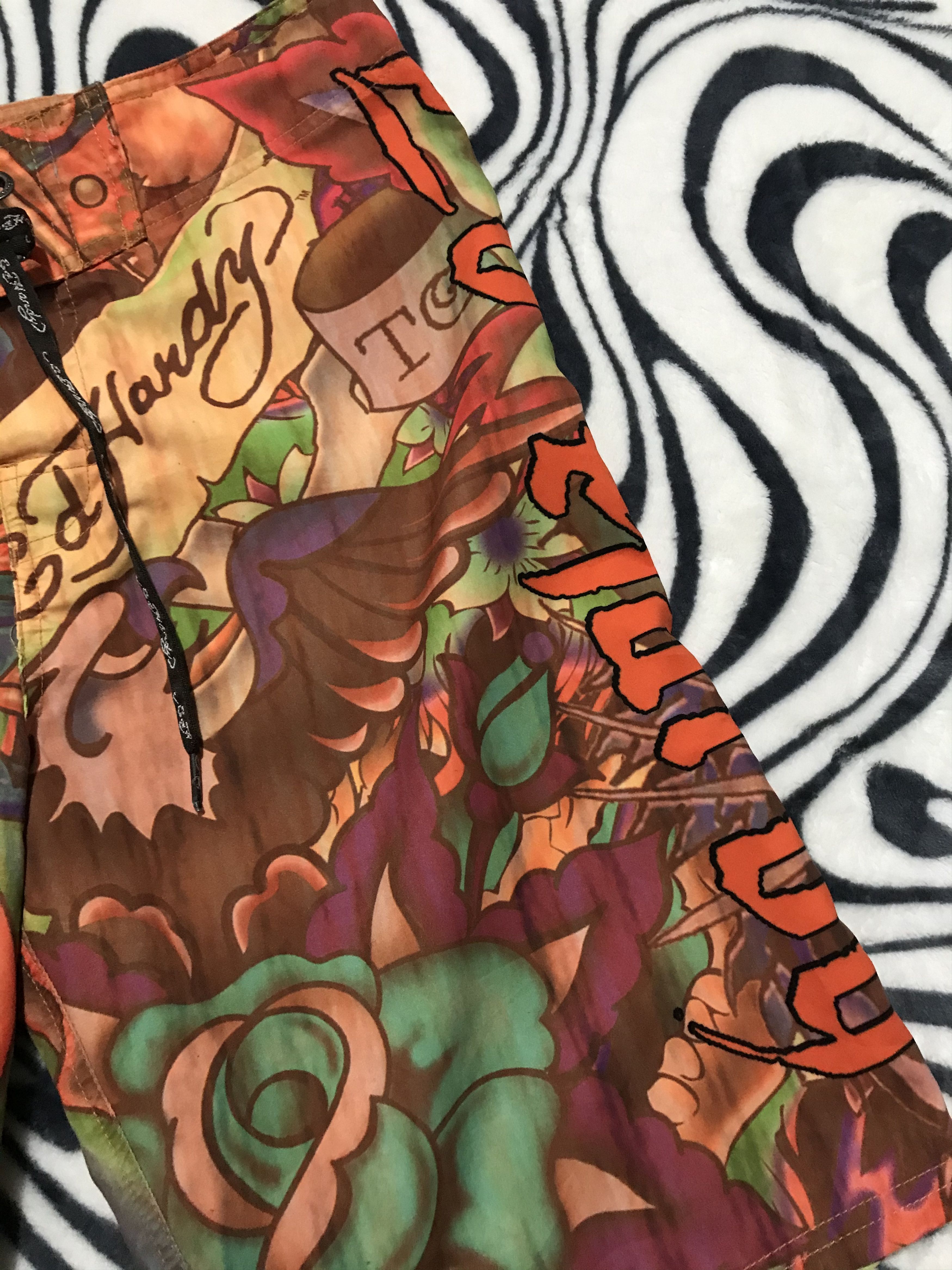 Christian Audigier × Ed Hardy ED HARDY BY CHRISTIAN AUDIGIER Swim Shorts Size US 32 / EU 48 - 4 Thumbnail
