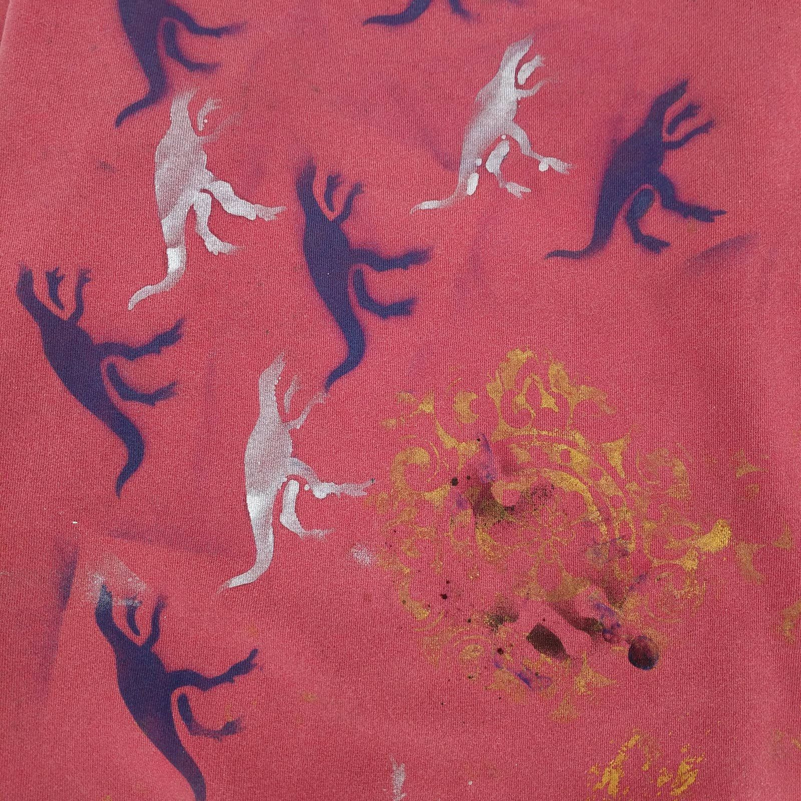 Vintage Jurassic West Custom Painted Pigment Dye Sweatshirt Vintage Size US XL / EU 56 / 4 - 7 Thumbnail