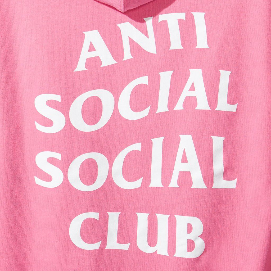 Anti Social Social Club DS ASSC White No Drama Logo Dramatic Pink Hoodie BAPE KITH Size US S / EU 44-46 / 1 - 4 Thumbnail