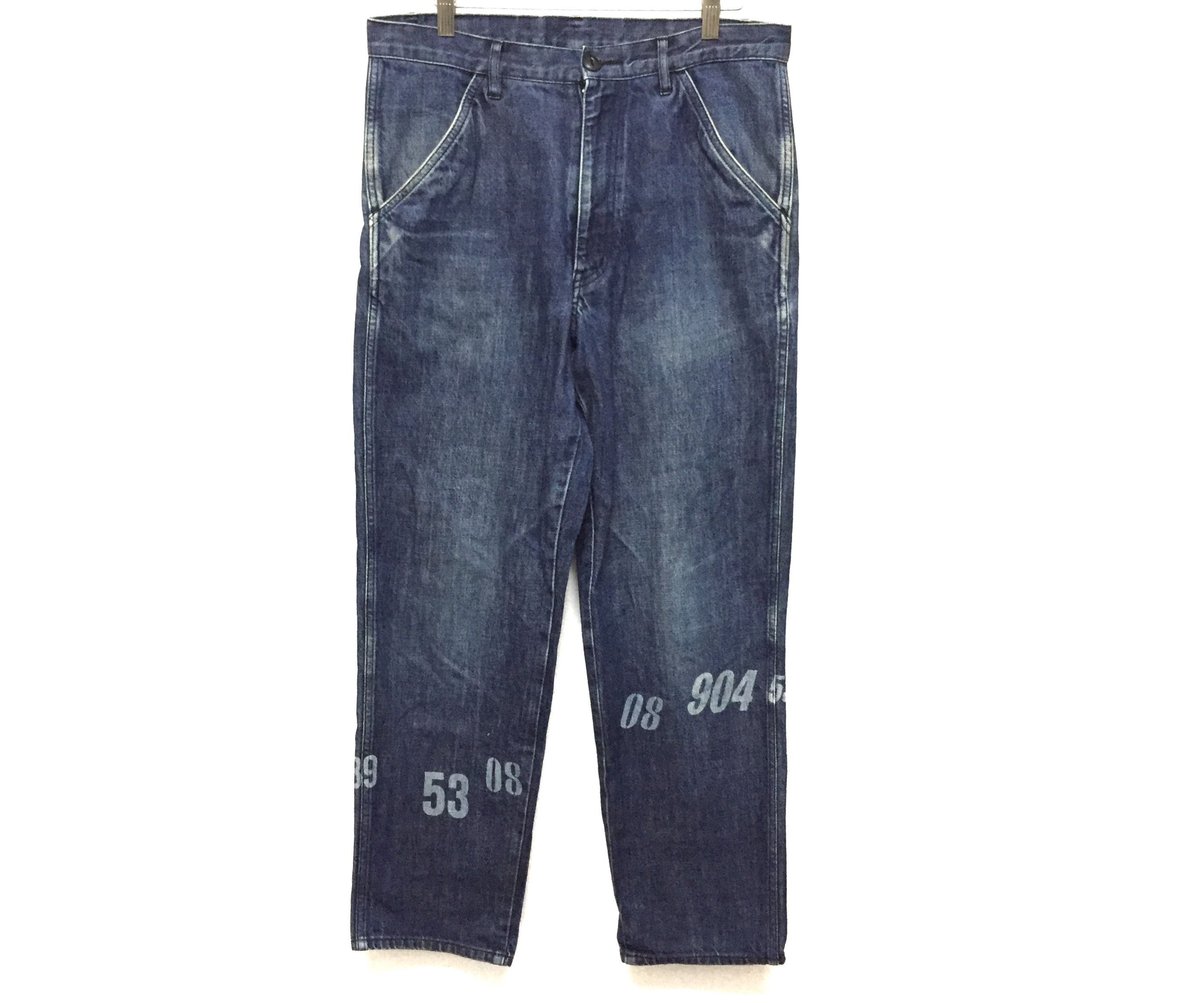 Comme des Garcons Homme Plus A/W 2005 Homme Plus IDG denim numbered print pants Size US 30 / EU 46 - 2 Thumbnail