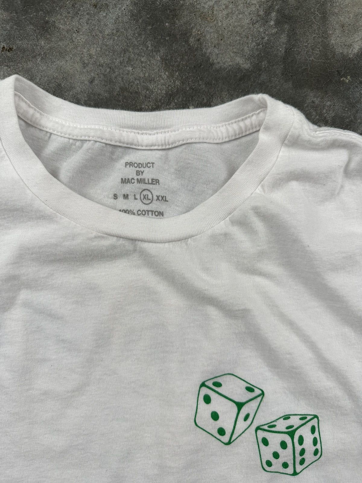 Mac Miller Mac Miller Swimming Dice Long Sleeve Tee White Sz. XL Size US XL / EU 56 / 4 - 4 Thumbnail