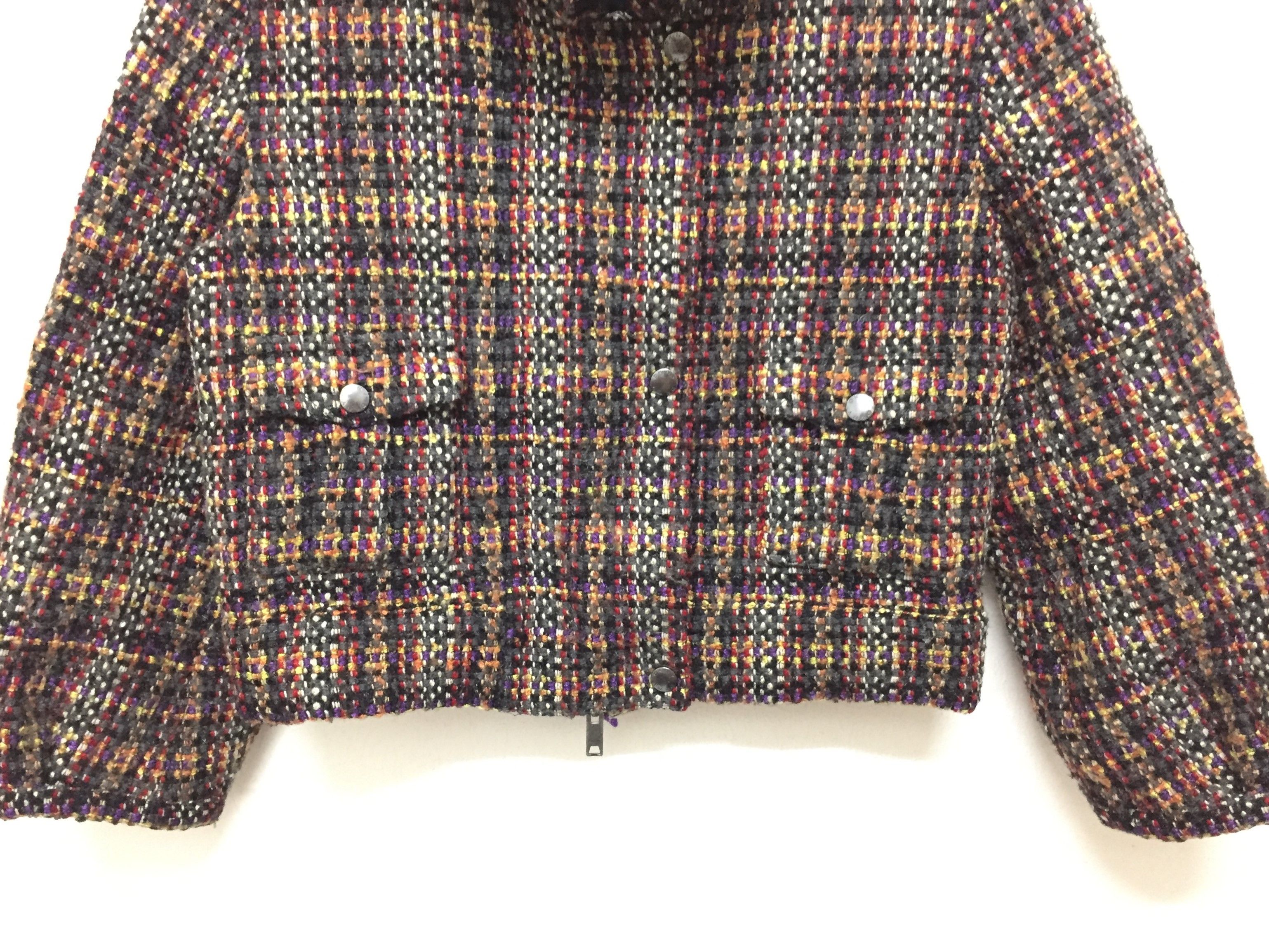 DKNY embroidered multicolor wool crop jacket Size S / US 4 / IT 40 - 6 Thumbnail