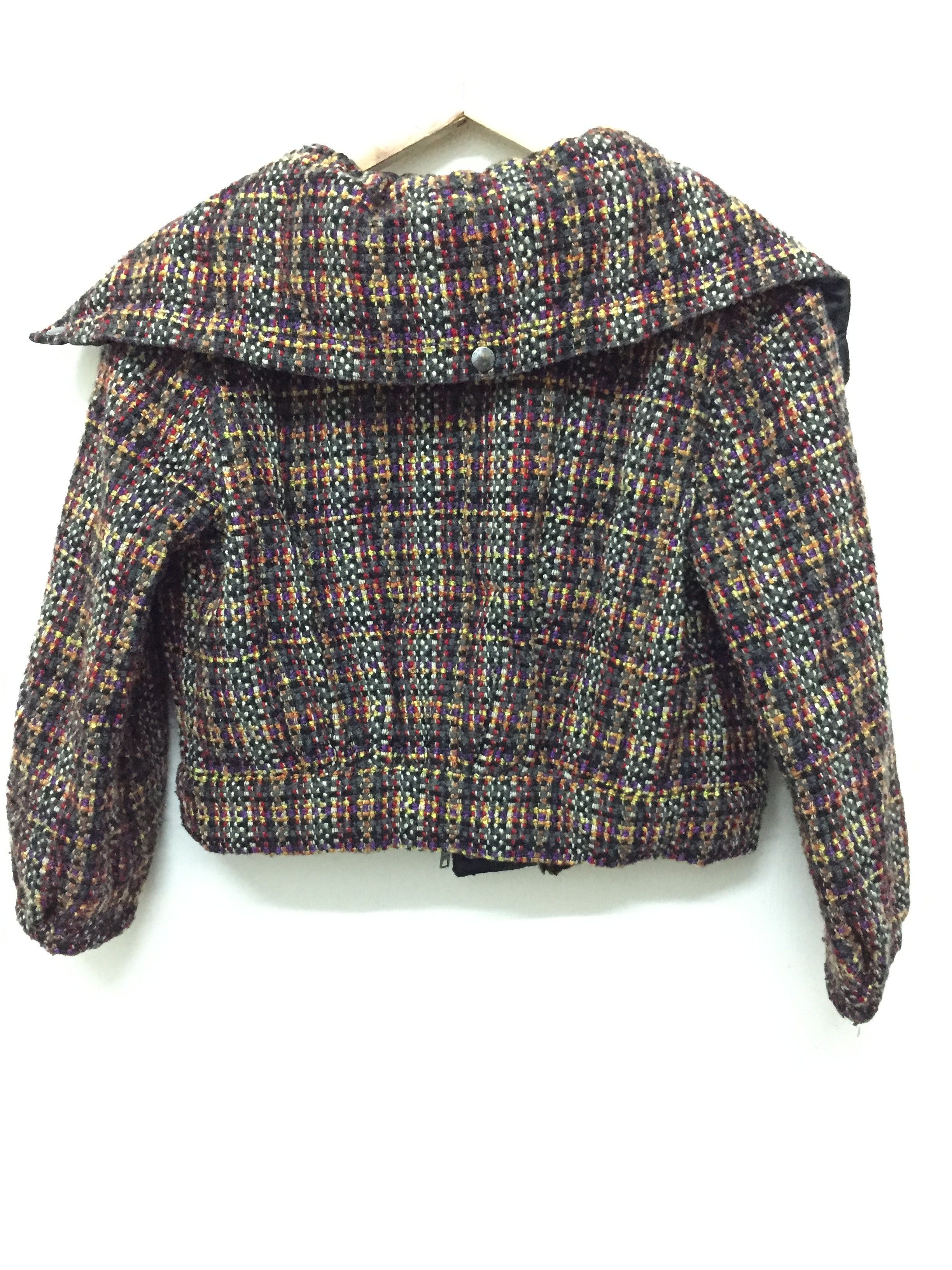 DKNY embroidered multicolor wool crop jacket Size S / US 4 / IT 40 - 12 Thumbnail