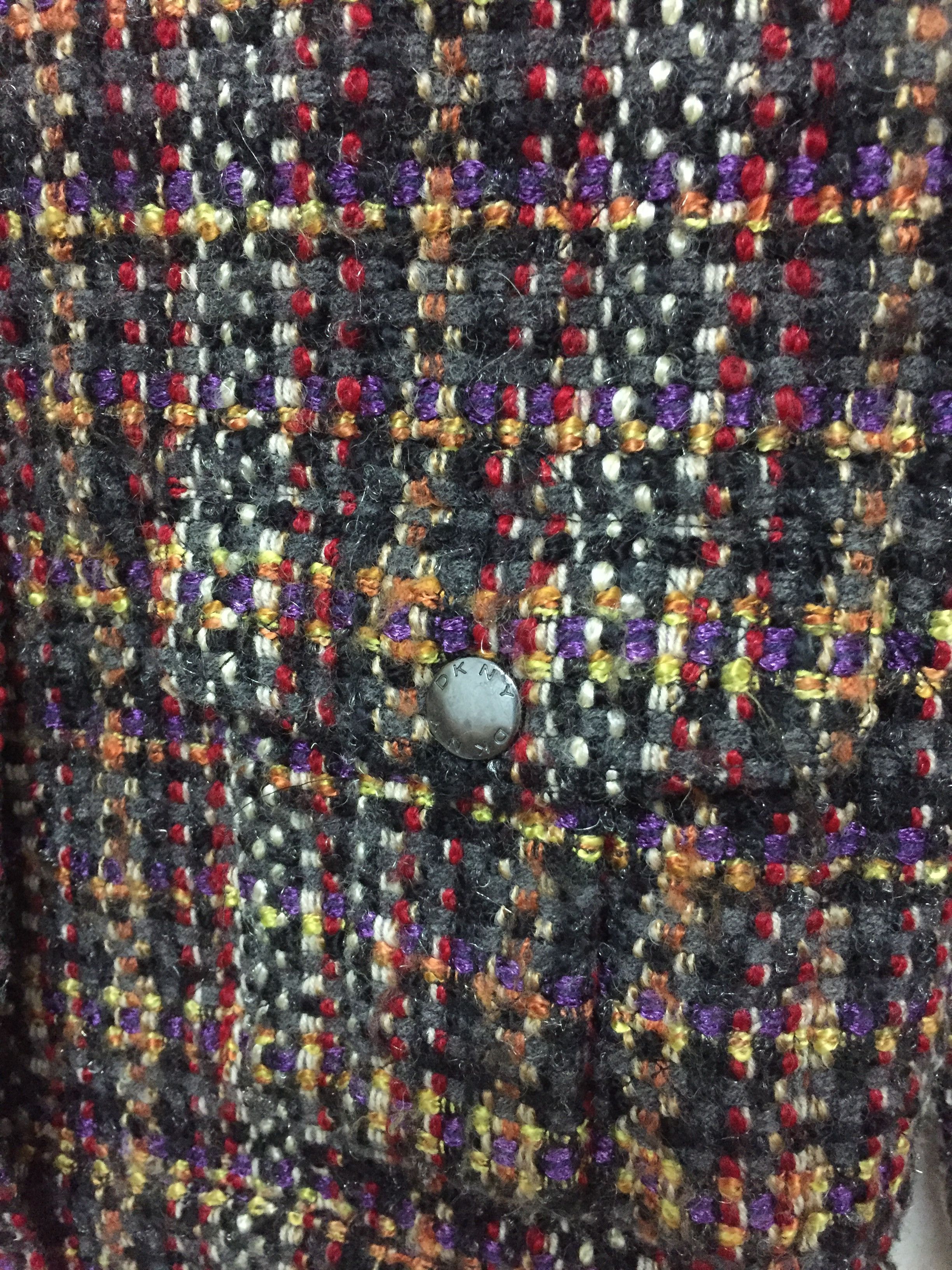 DKNY embroidered multicolor wool crop jacket Size S / US 4 / IT 40 - 7 Thumbnail