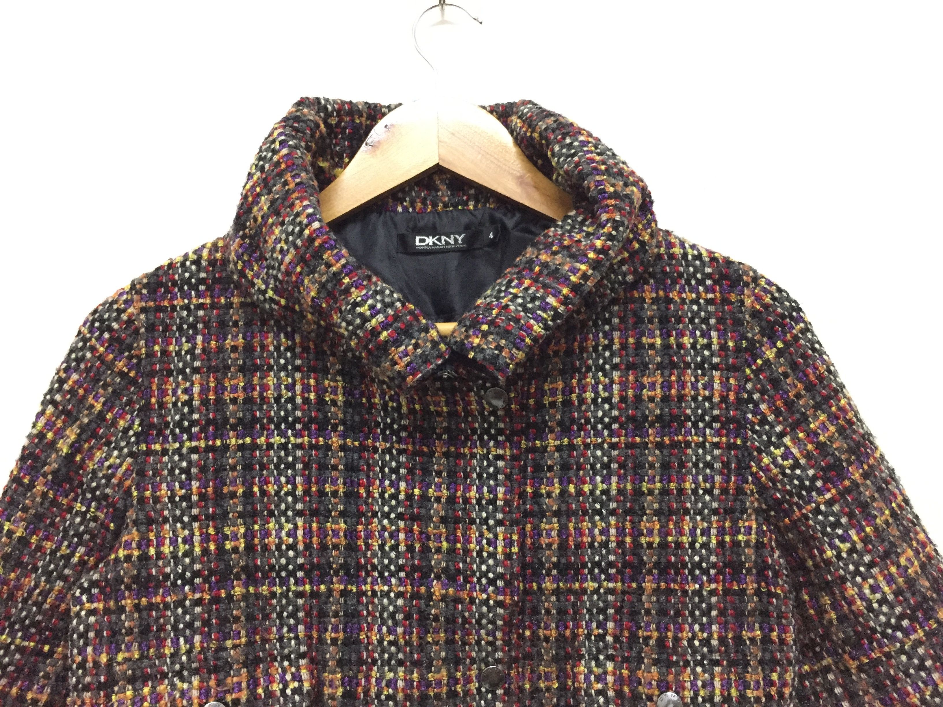 DKNY embroidered multicolor wool crop jacket Size S / US 4 / IT 40 - 5 Thumbnail