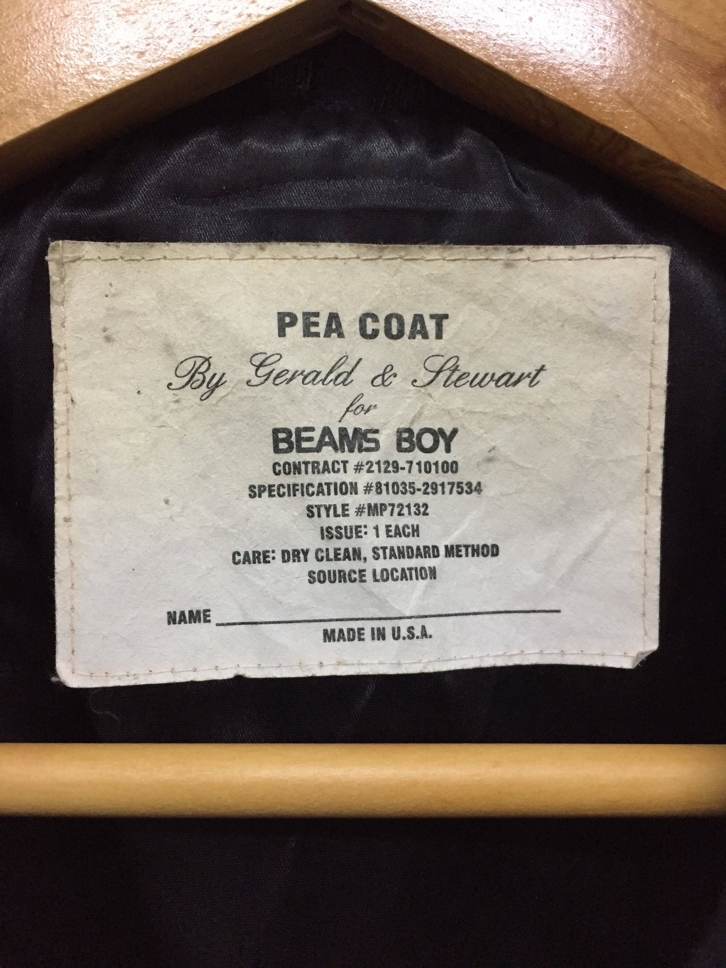 Designer × Japanese Brand Gerald and Stewart for BEAMS Japan wool Peacoat jacket Size S / US 4 / IT 40 - 7 Thumbnail