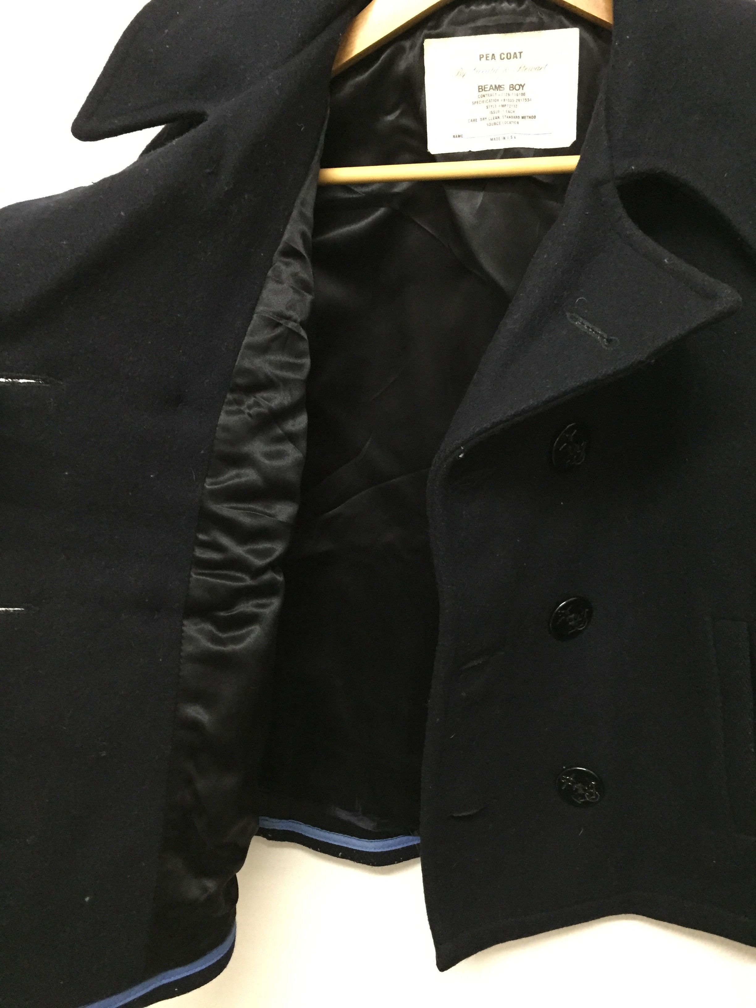 Designer × Japanese Brand Gerald and Stewart for BEAMS Japan wool Peacoat jacket Size S / US 4 / IT 40 - 5 Thumbnail