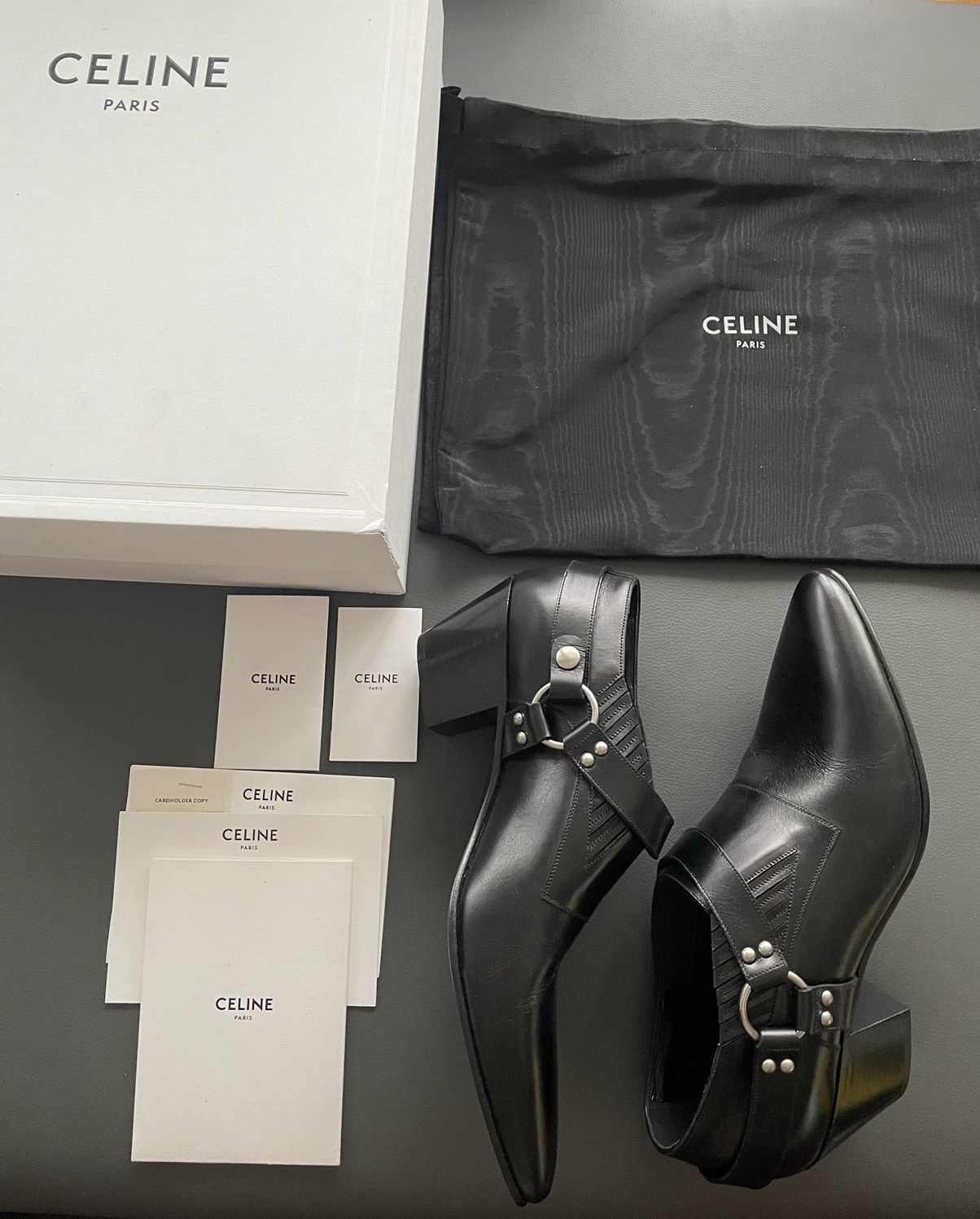 Celine × Hedi Slimane Rare Brand New Celine by Hedi Slimane Runway Boots Size US 10 / EU 43 - 24 Thumbnail