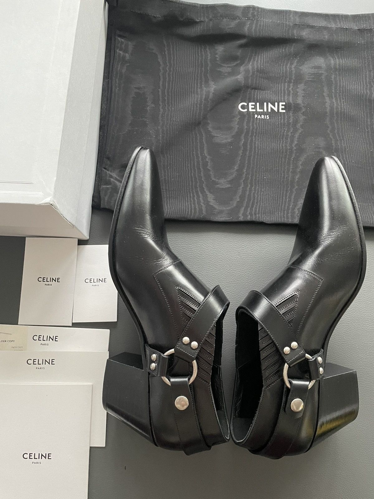 Celine × Hedi Slimane Rare Brand New Celine by Hedi Slimane Runway Boots Size US 10 / EU 43 - 5 Thumbnail