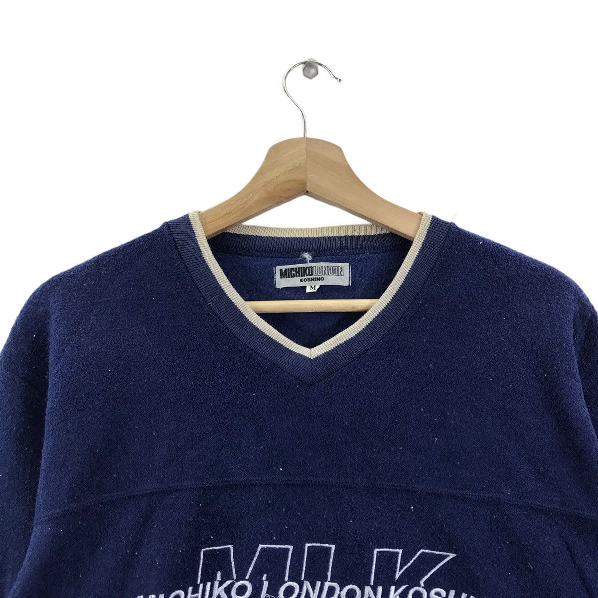 Michiko Koshino London MICHIKO LONDON KOSHINO Japanese Designer Blue Sweatshirt Size US M / EU 48-50 / 2 - 2 Thumbnail