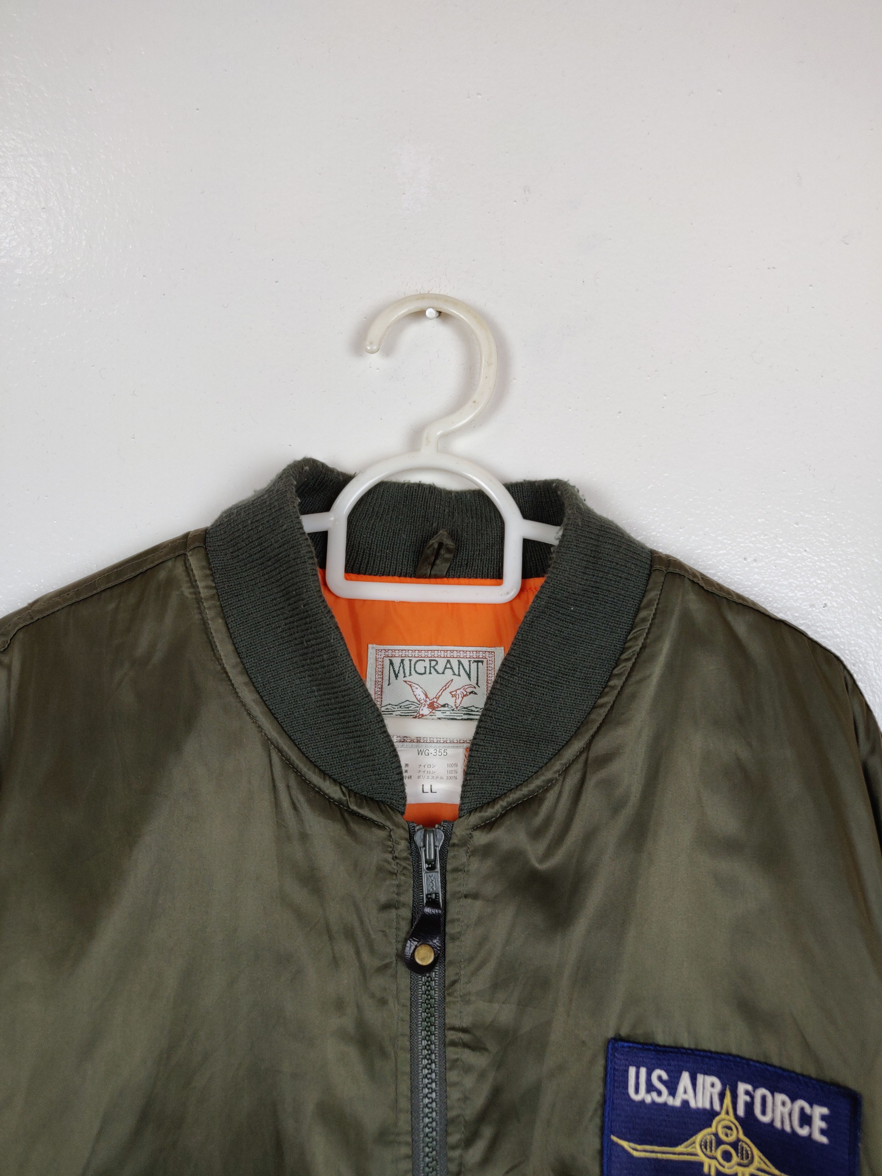 Japanese Brand Vintage Migrant Bomber Flying Jacket Casual Style Usaf Size US XL / EU 56 / 4 - 3 Thumbnail