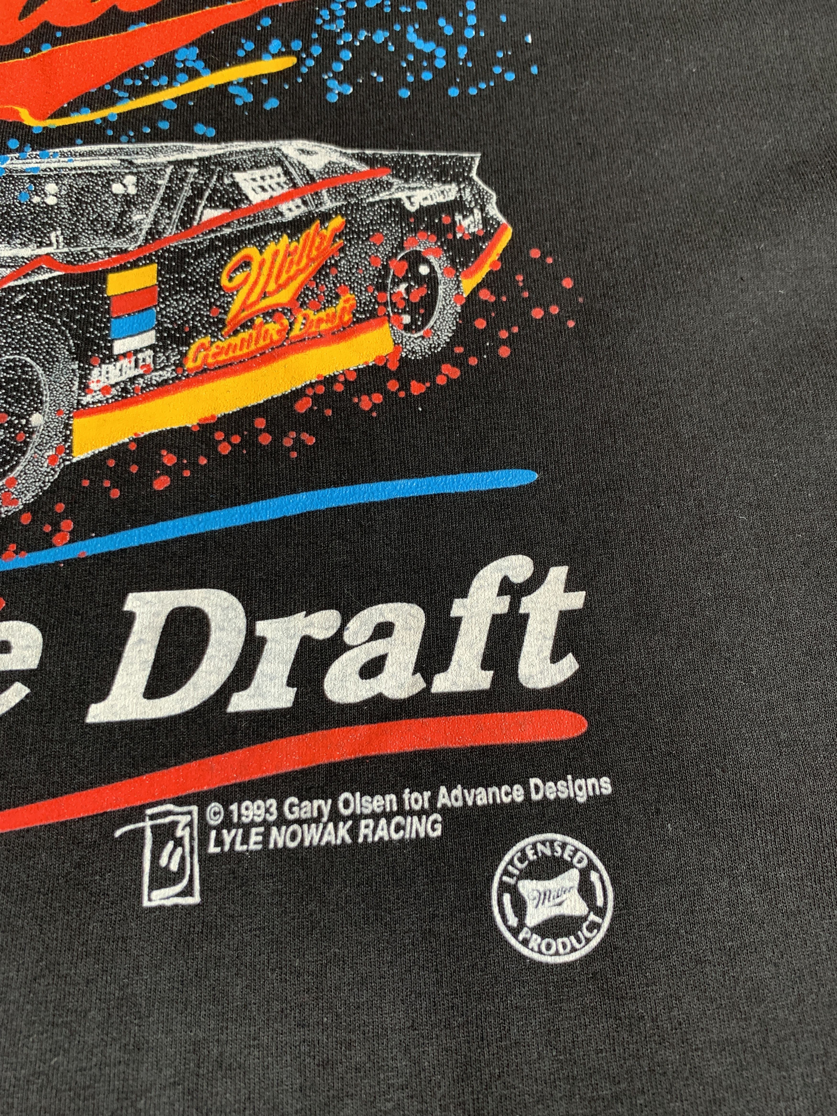 Hanes Miller Genuine Draft Lyle Nowak Racing 1993 Vintage Size US XL / EU 56 / 4 - 4 Thumbnail