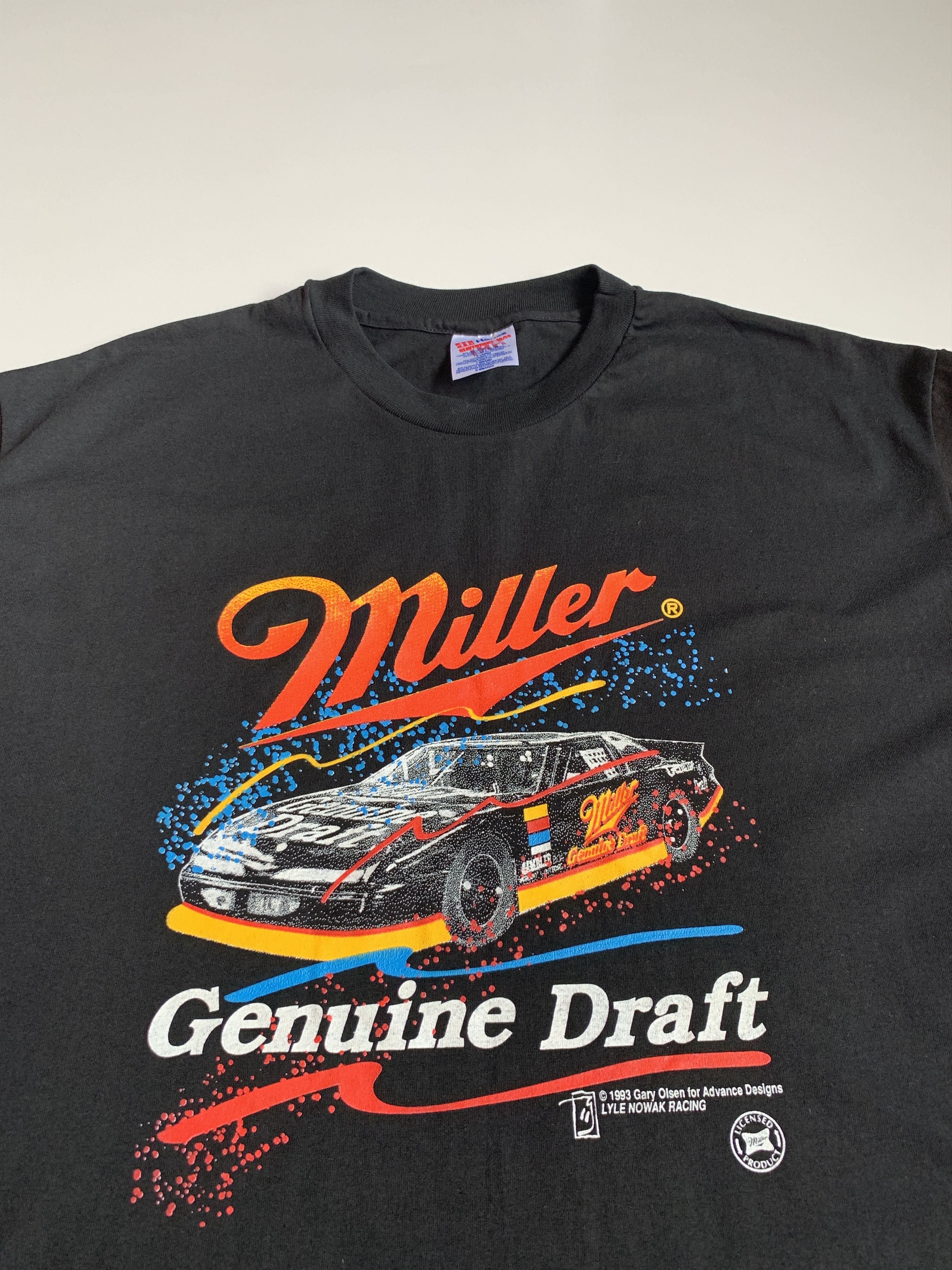 Hanes Miller Genuine Draft Lyle Nowak Racing 1993 Vintage Size US XL / EU 56 / 4 - 3 Thumbnail