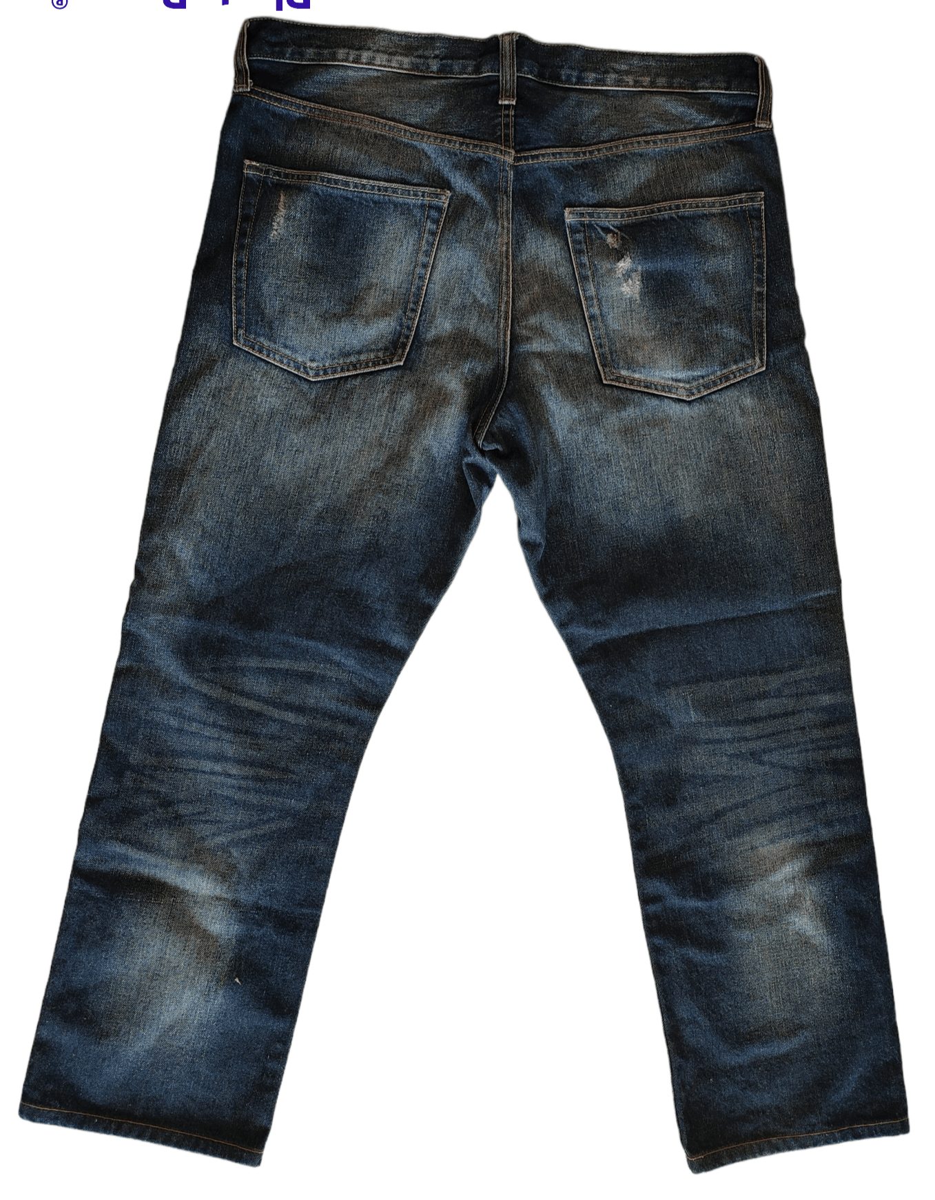 If Six Was Nine × Japanese Brand × Uniqlo 💥90s💥 Vintage Uniqlo Distressed Denim Size US 35 - 2 Thumbnail