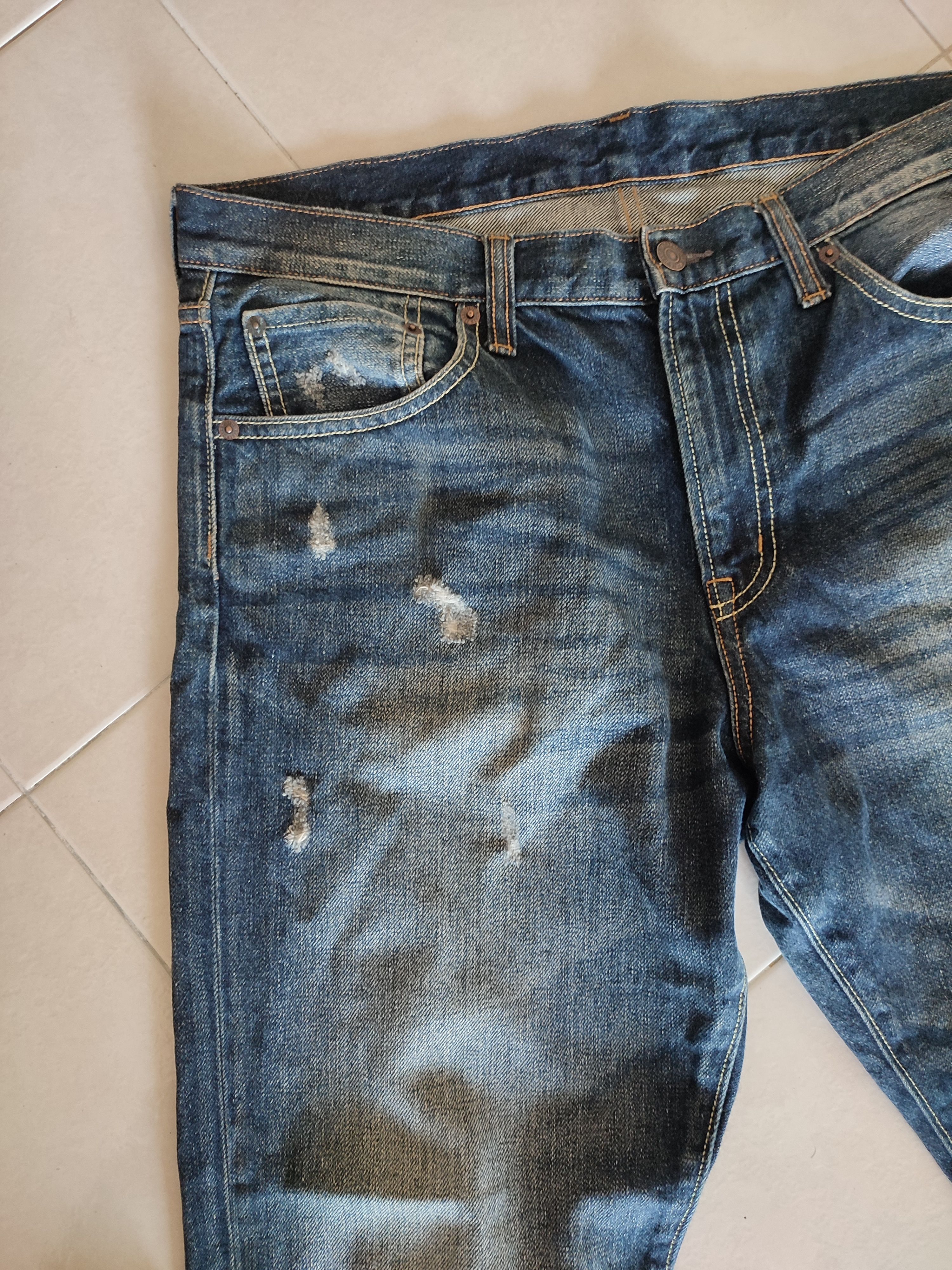 If Six Was Nine × Japanese Brand × Uniqlo 💥90s💥 Vintage Uniqlo Distressed Denim Size US 35 - 5 Thumbnail